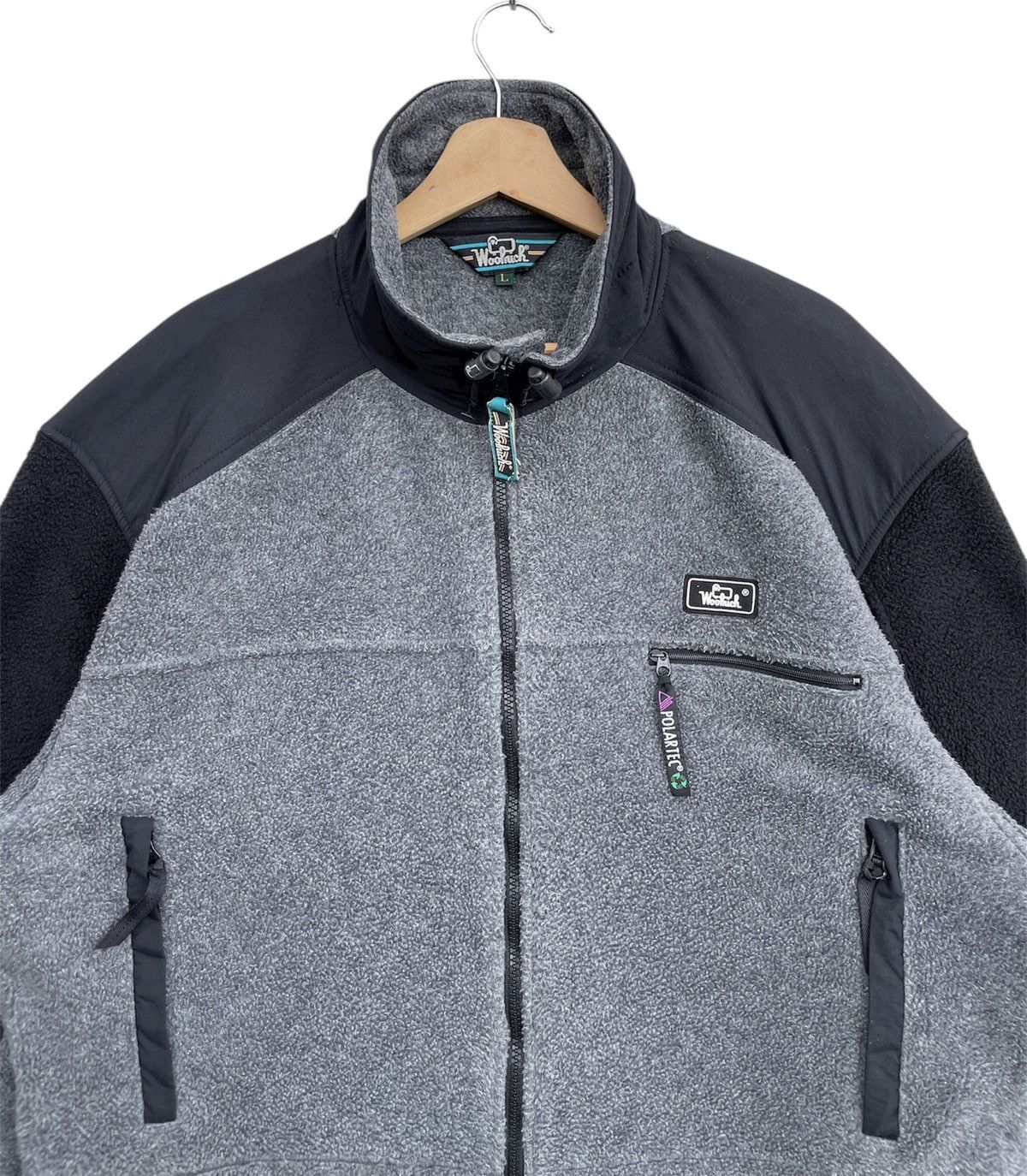 Woolrich Woolen Mills 🔥Accept Binding🔥 Woolrich Fleece Jacket With Black Paneling Size US L / EU 52-54 / 3 - 4 Thumbnail