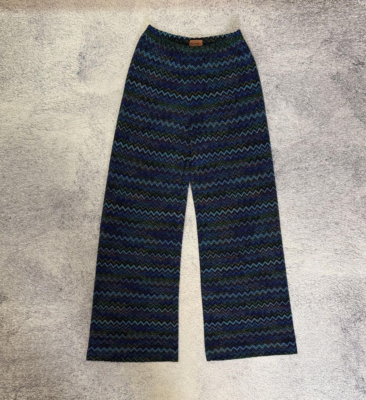 Missoni MISSONI Chevron ZigZag Knit 2-Piece Set Top & Wide Leg Pants Size 30" / US 8 / IT 44 - 3 Thumbnail