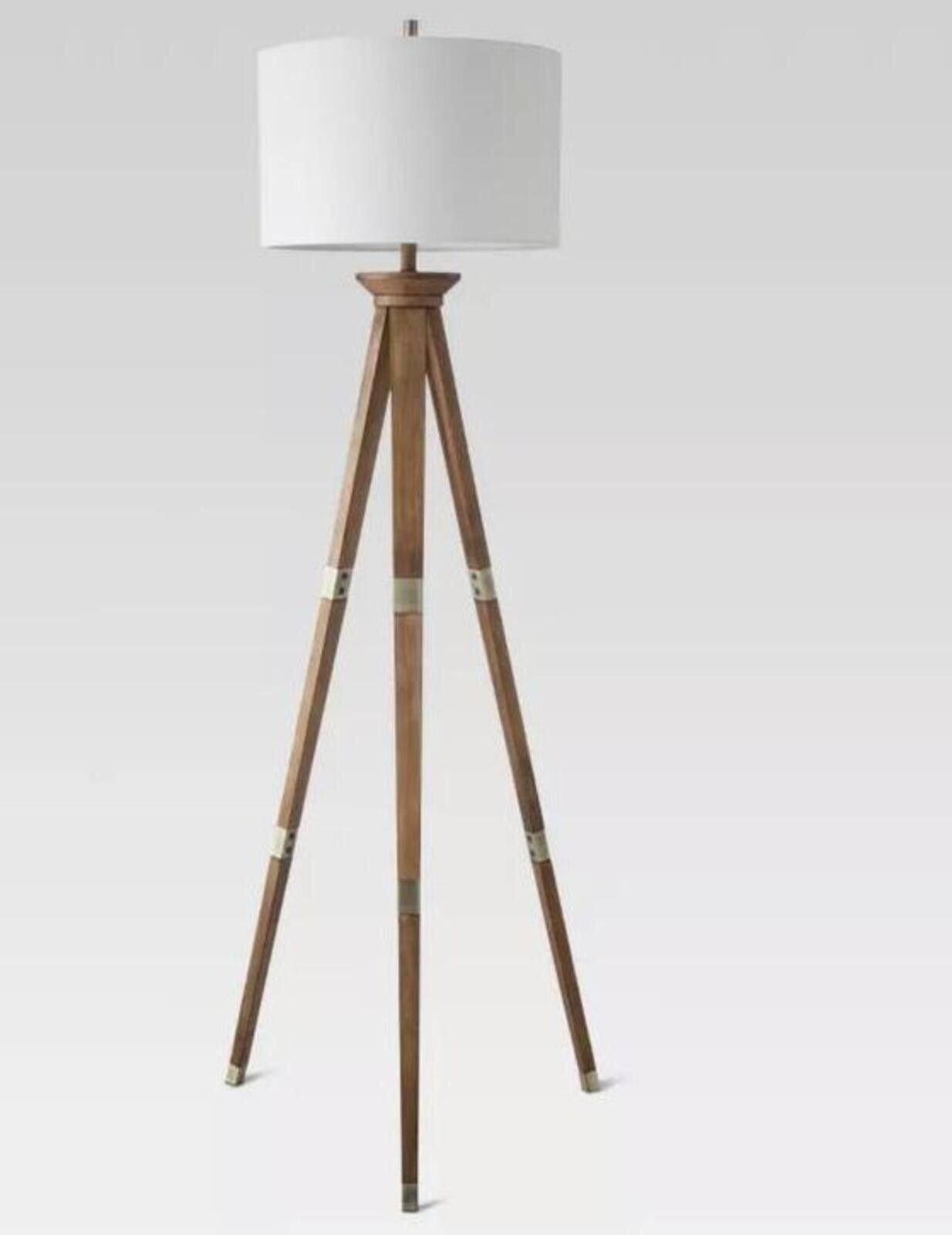 Other NEW ! 60"x16" Tripod Floor Lamp Oak Tone Wooden - Threshold™ Size ONE SIZE - 1 Thumbnail