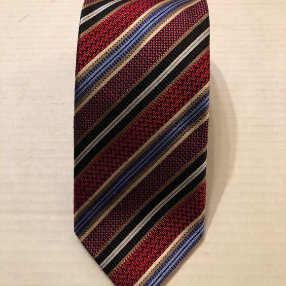 Other JZ Richards men's new red 100%silk tie 3 1/4" X 59" Size ONE SIZE - 1 Thumbnail
