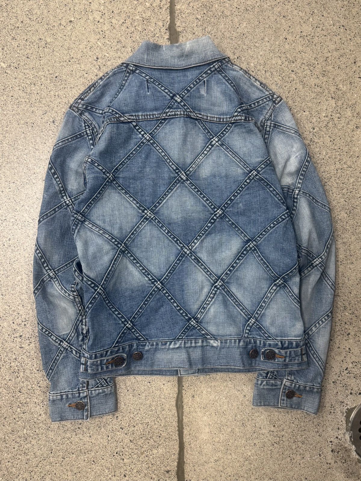 Comme des Garcons × Junya Watanabe SS2002 Junya Watanabe ‘Diamond’ Quilted Denim Trucker Jacket Size US M / EU 48-50 / 2 - 4 Thumbnail