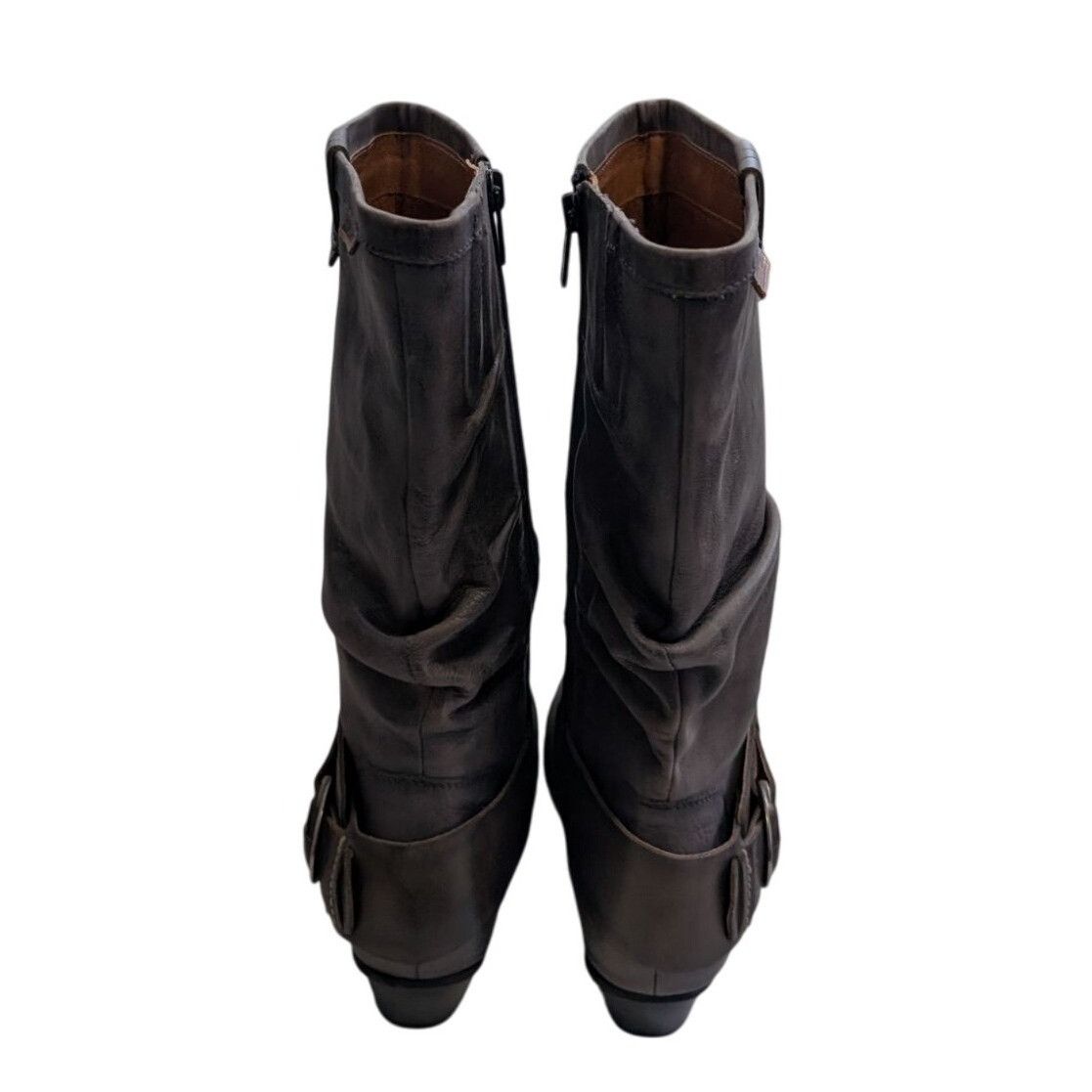 Other Pikolinos Brujas Tall Boots Gray Leather Riding Zip Slouch K Size US 8 / IT 38 - 5 Thumbnail