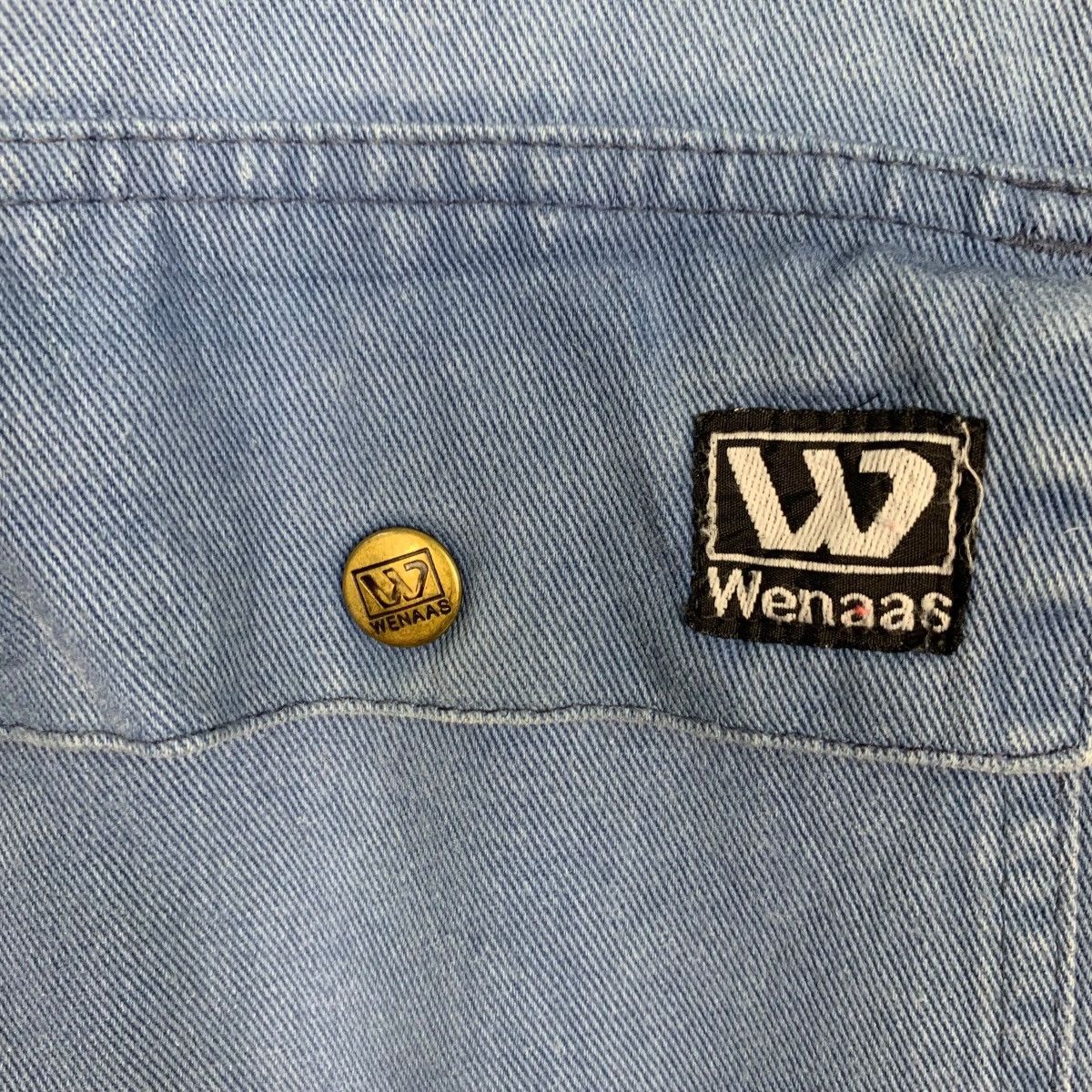 Vintage 90s WENAAS Faded Blue Workwear Carpenter Coverall #2816-C127 Size US 34 / EU 50 - 4 Thumbnail