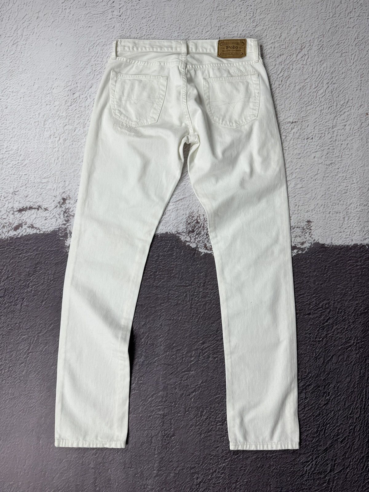 Polo Ralph Lauren Polo Ralph Lauren white distressed denim jeans pants Size US 30 / EU 46 - 2 Thumbnail