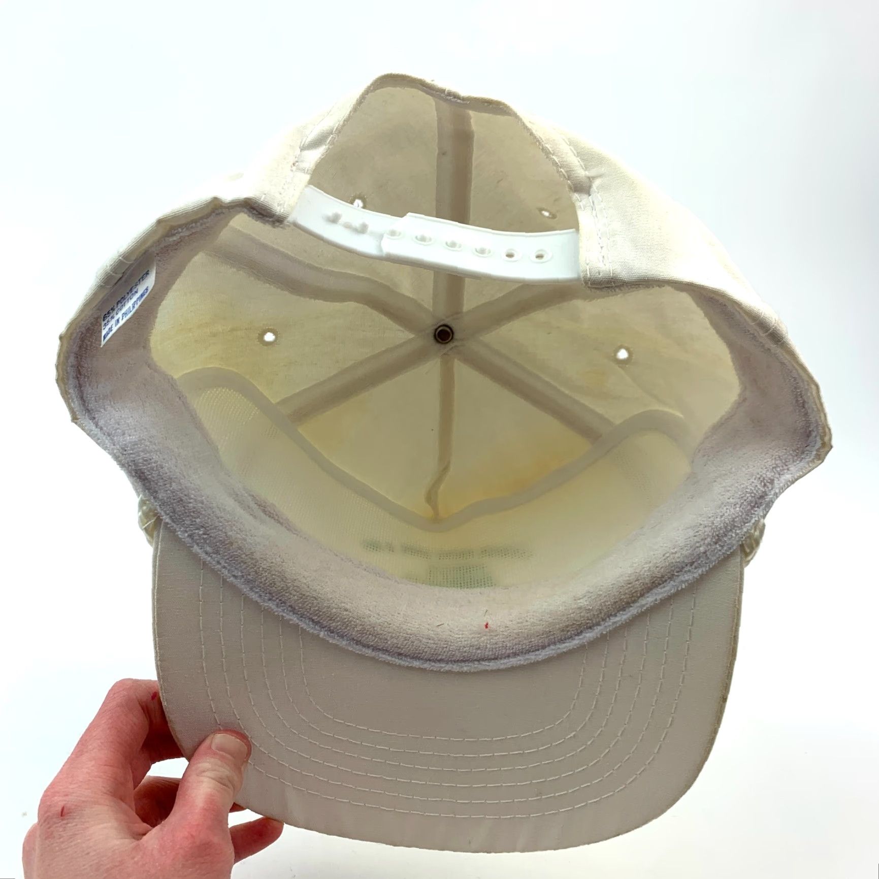 Vintage VINTAGE Farmers Union HDWE. & IMP. Polycotton White Snapback Trucker Hat Cap Mens One Size White Cute Clean-? Size ONE SIZE - 5 Thumbnail