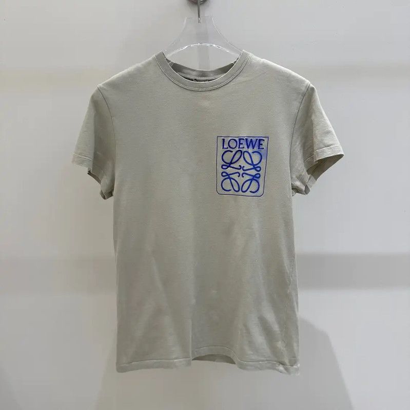 Loewe Loewe Short Sleeve Embroidered Logo Tee 0089 Size XXS / US 00 / IT 34 - 1 Thumbnail