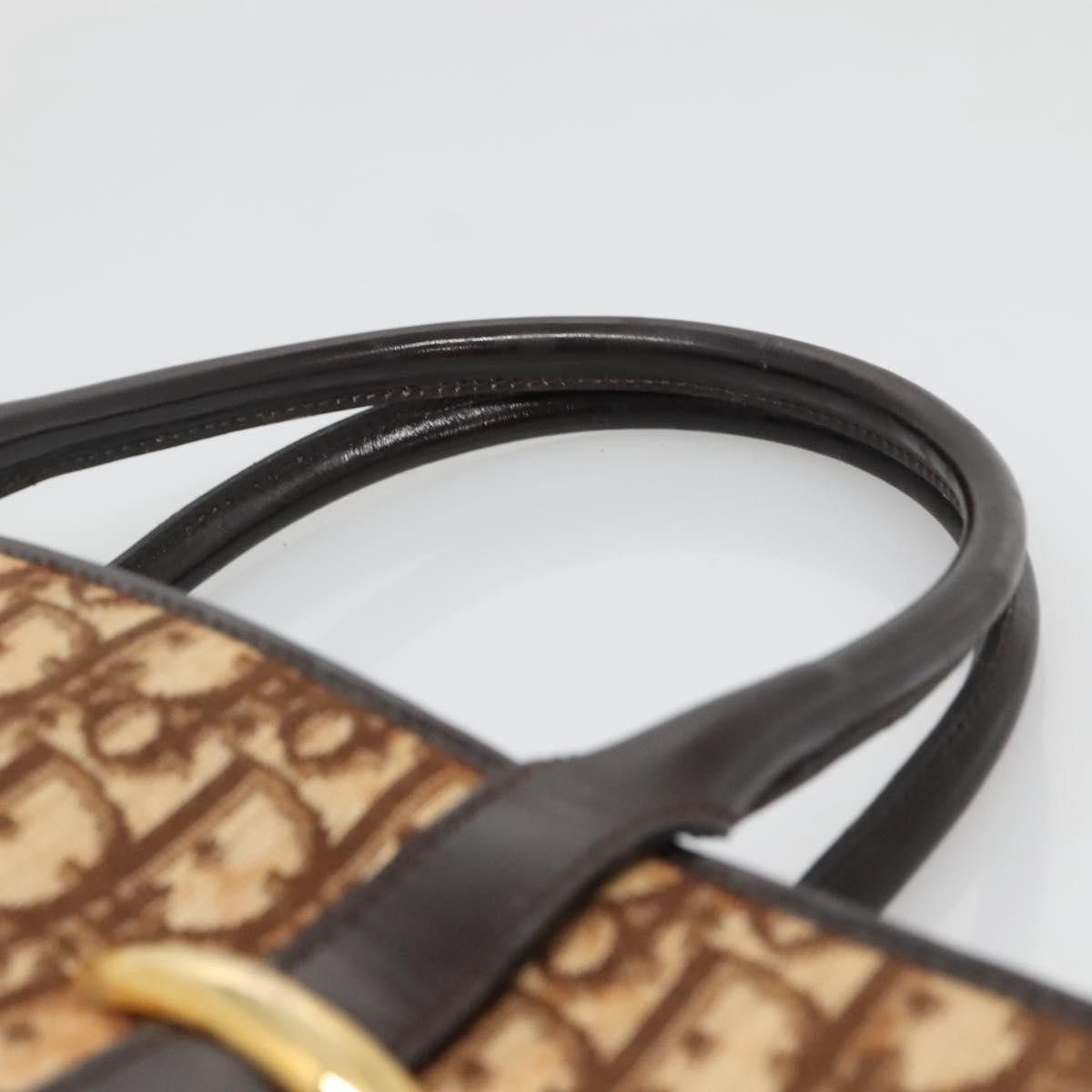 Dior DIOR Trotter Canvas Hand Bag Brown Gold Size ONE SIZE - 8 Thumbnail