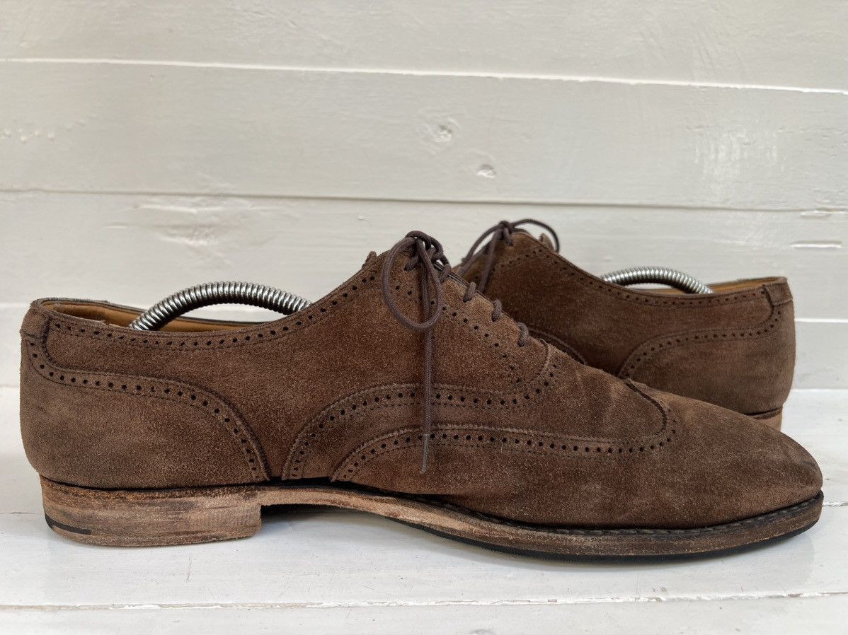 Crockett & Jones Crockett & Jones DRUMMOND Brown Suede Leather Dress Shoes Size US 10.5 / EU 43-44 - 9 Thumbnail
