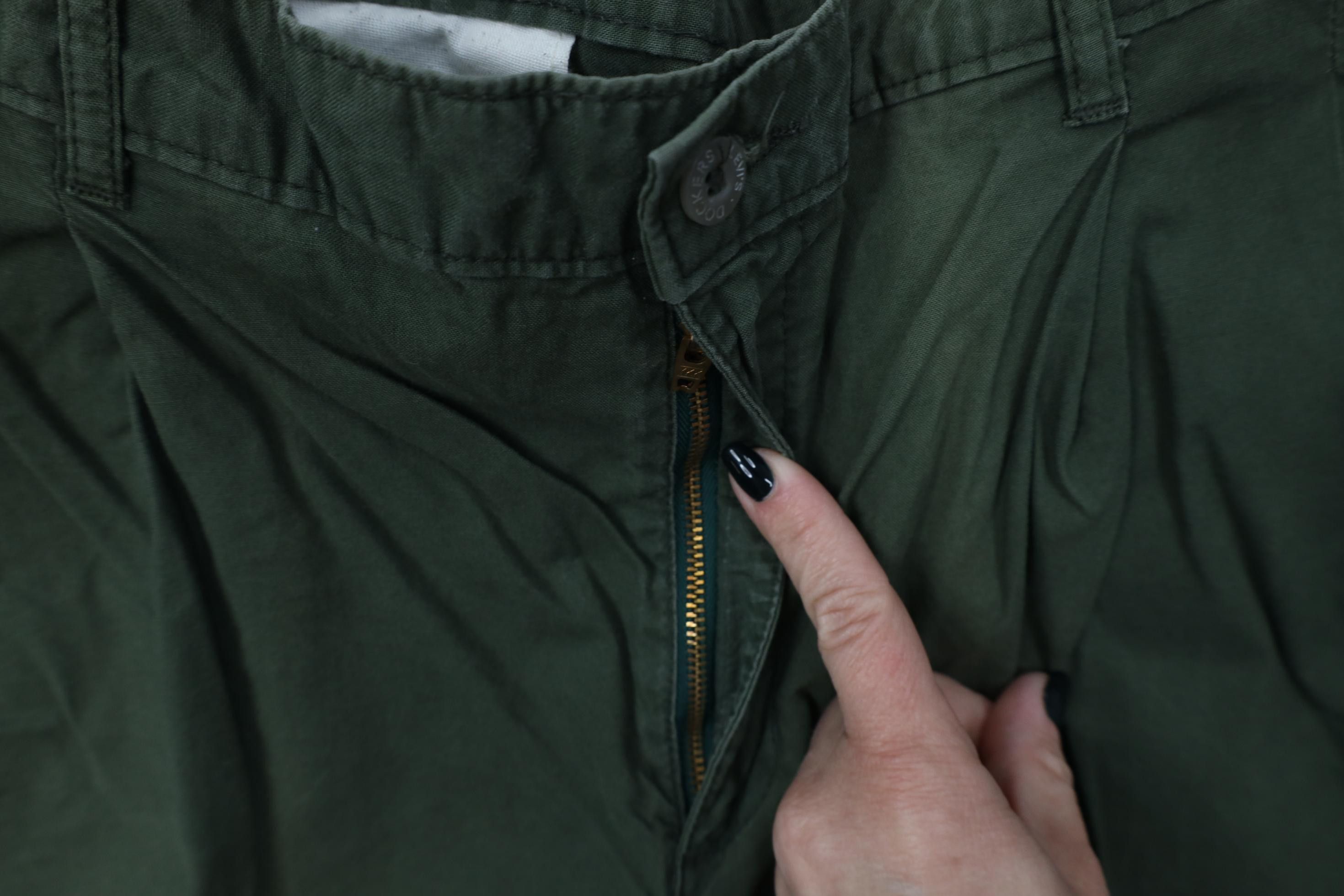 Vintage Vintage 90s Streetwear Pleated Wide Leg Chino Pants Green Size US 36 / EU 52 - 6 Thumbnail