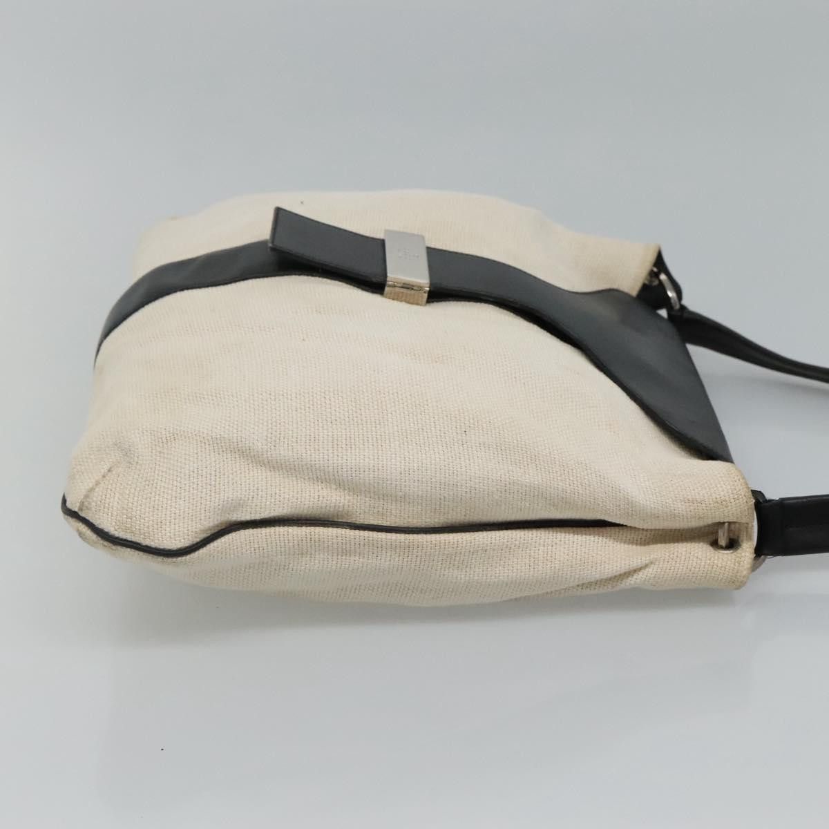 Gucci GUCCI Shoulder Bag Canvas Leather White Black Size ONE SIZE - 4 Thumbnail