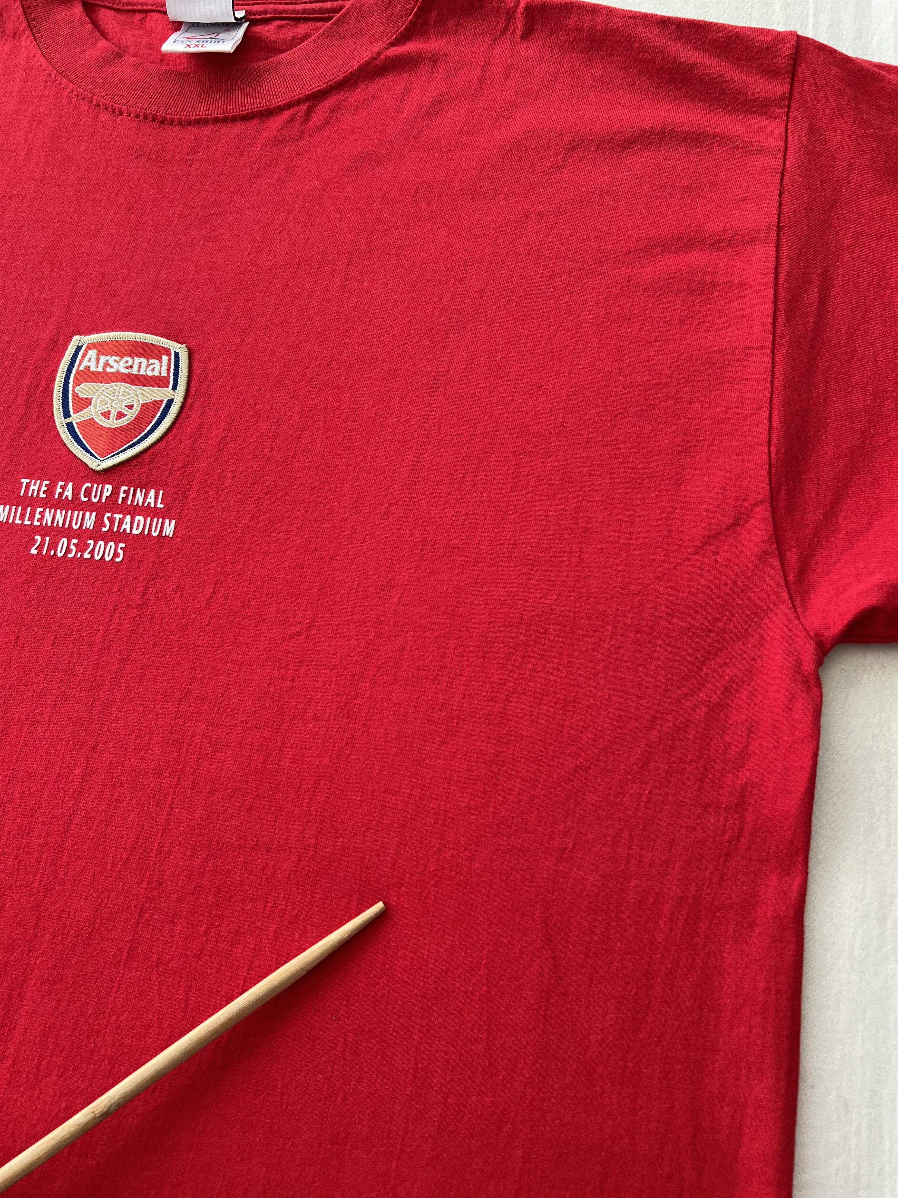 Vintage Vintage 2005 Arsenal FA Cup Final 2005 Red T-shirt Size US XL / EU 56 / 4 - 7 Thumbnail