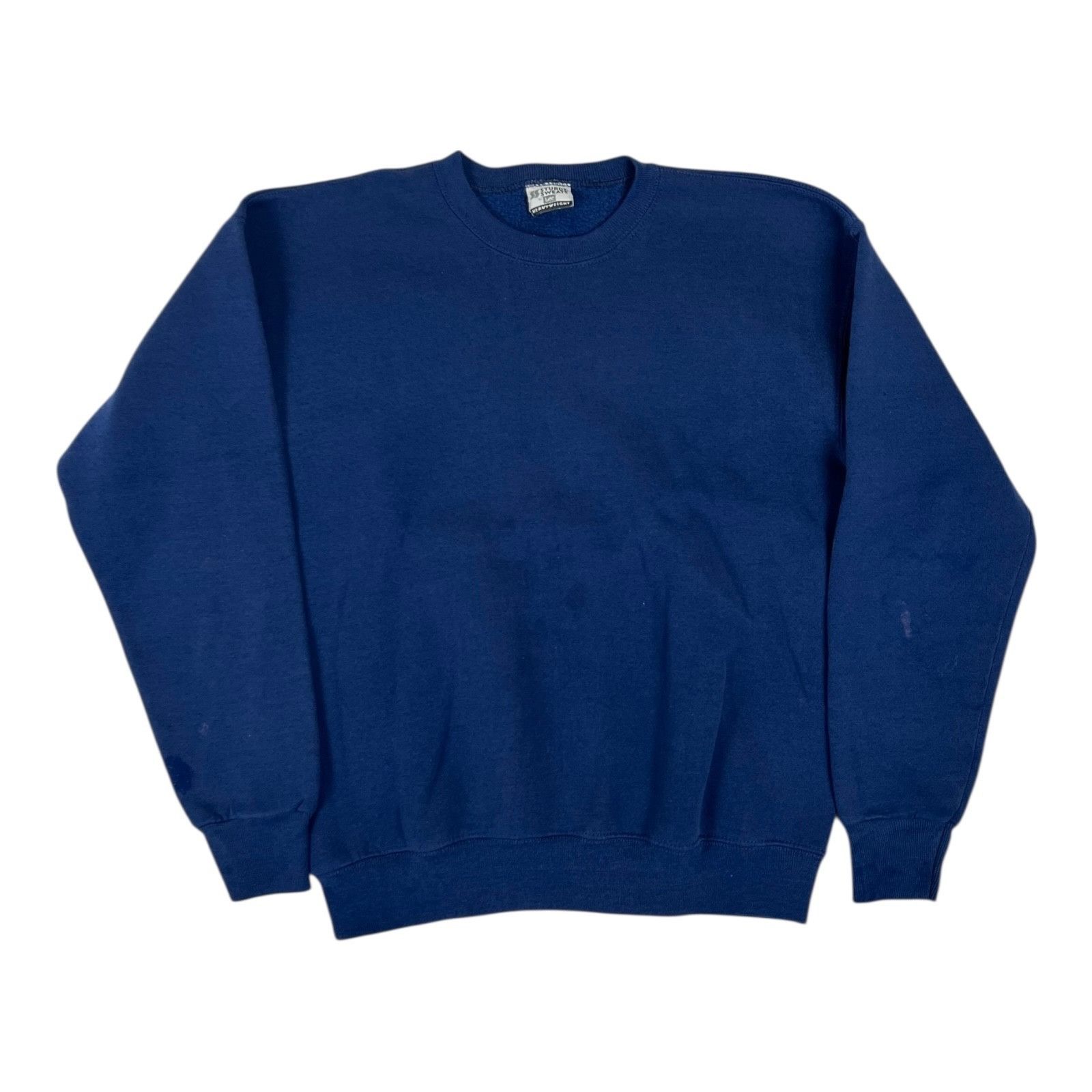 Lee Vintage Lee Sturdy Sweats Heavy Weight Blue Blank Crewneck Size US L / EU 52-54 / 3 - 1 Thumbnail