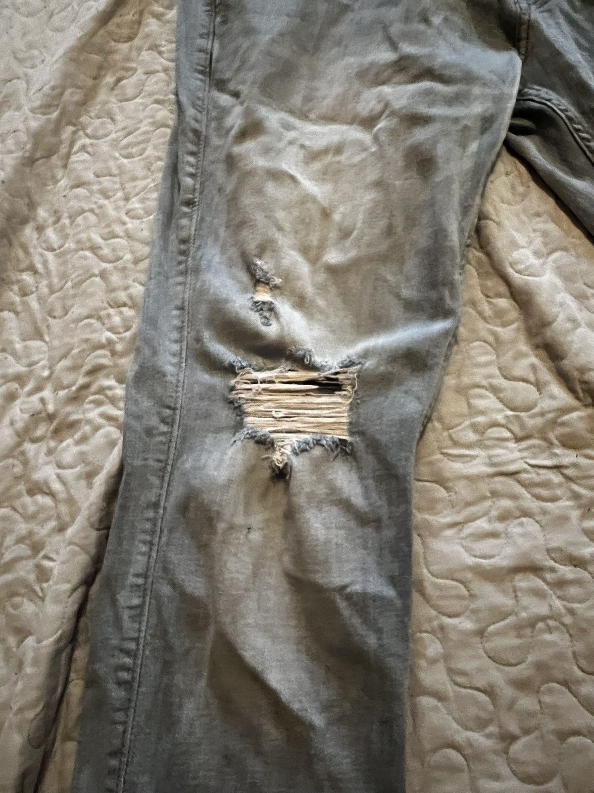 Vintage Distressed Blue Denim Size US 34 / EU 50 - 3 Thumbnail