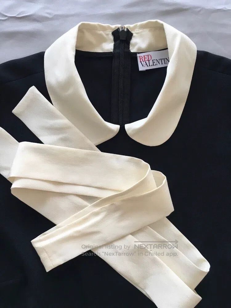 Valentino Valentino Doll neck bow ruffled short sleeve dress Size S / US 4 / IT 40 - 2 Thumbnail