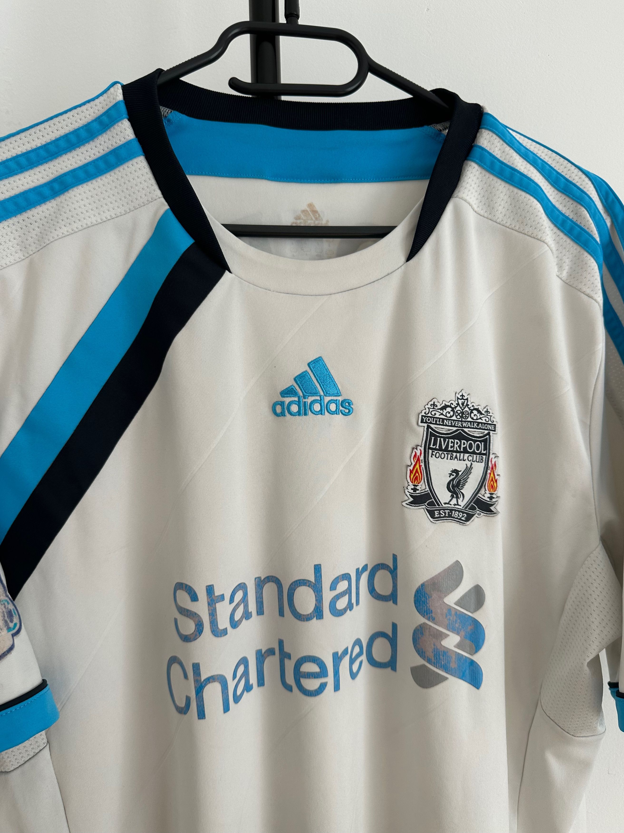 Adidas 2011 Liverpool #14 Henderson Adidas Third Kit Jersey Soccer Size US L / EU 52-54 / 3 - 4 Thumbnail