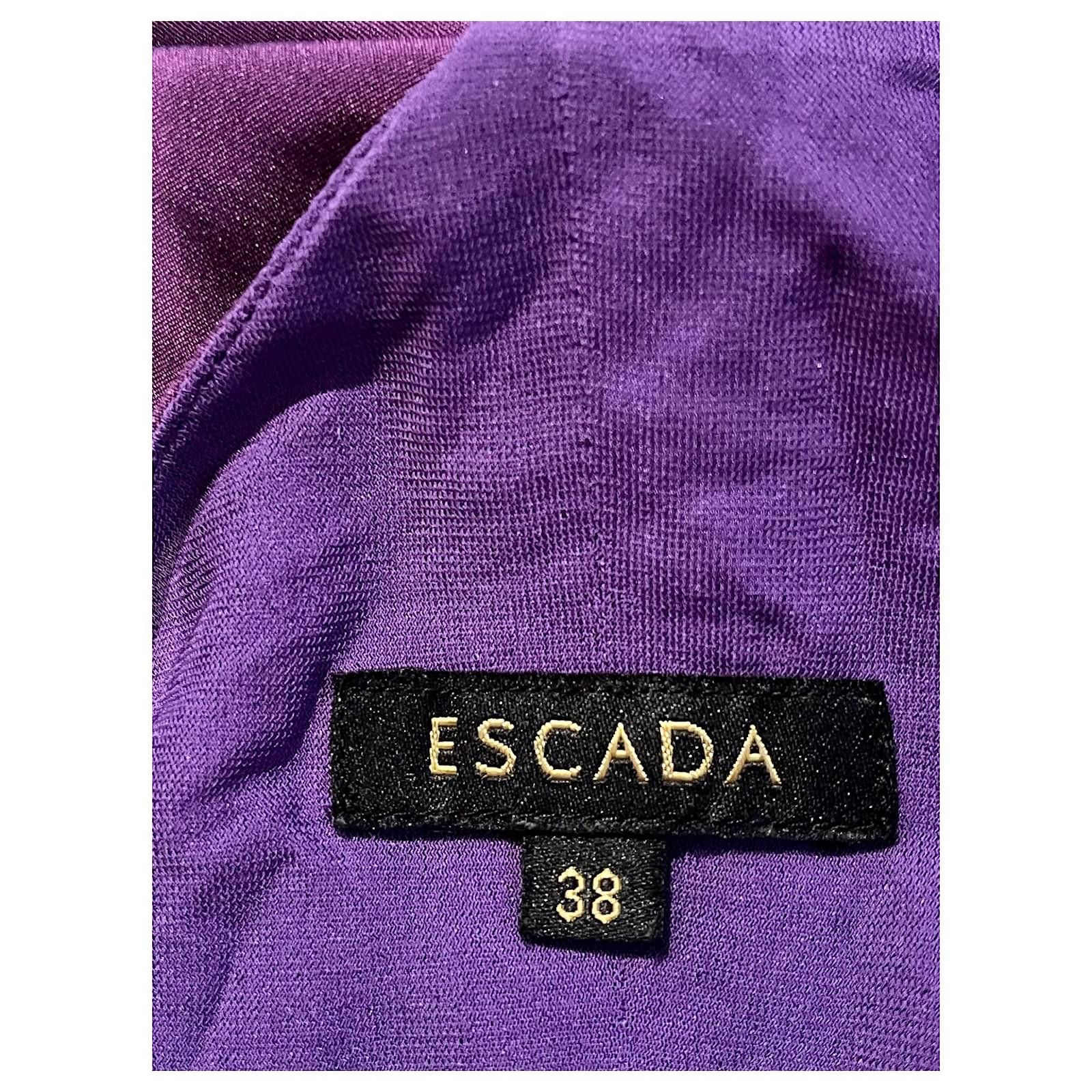 Escada Escada purple one shouldered silk dress Size M / US 6-8 / IT 42-44 - 5 Thumbnail