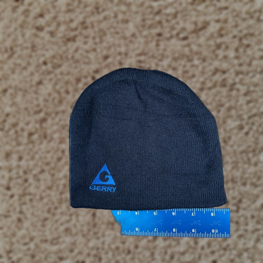 Vintage Gerry Beanie Toque Adult One Size Blue Knit 100% Acrylic Ski Camp Outdoor Hat/Cap Unisex Adults Beanie Size ONE SIZE - 1 Thumbnail