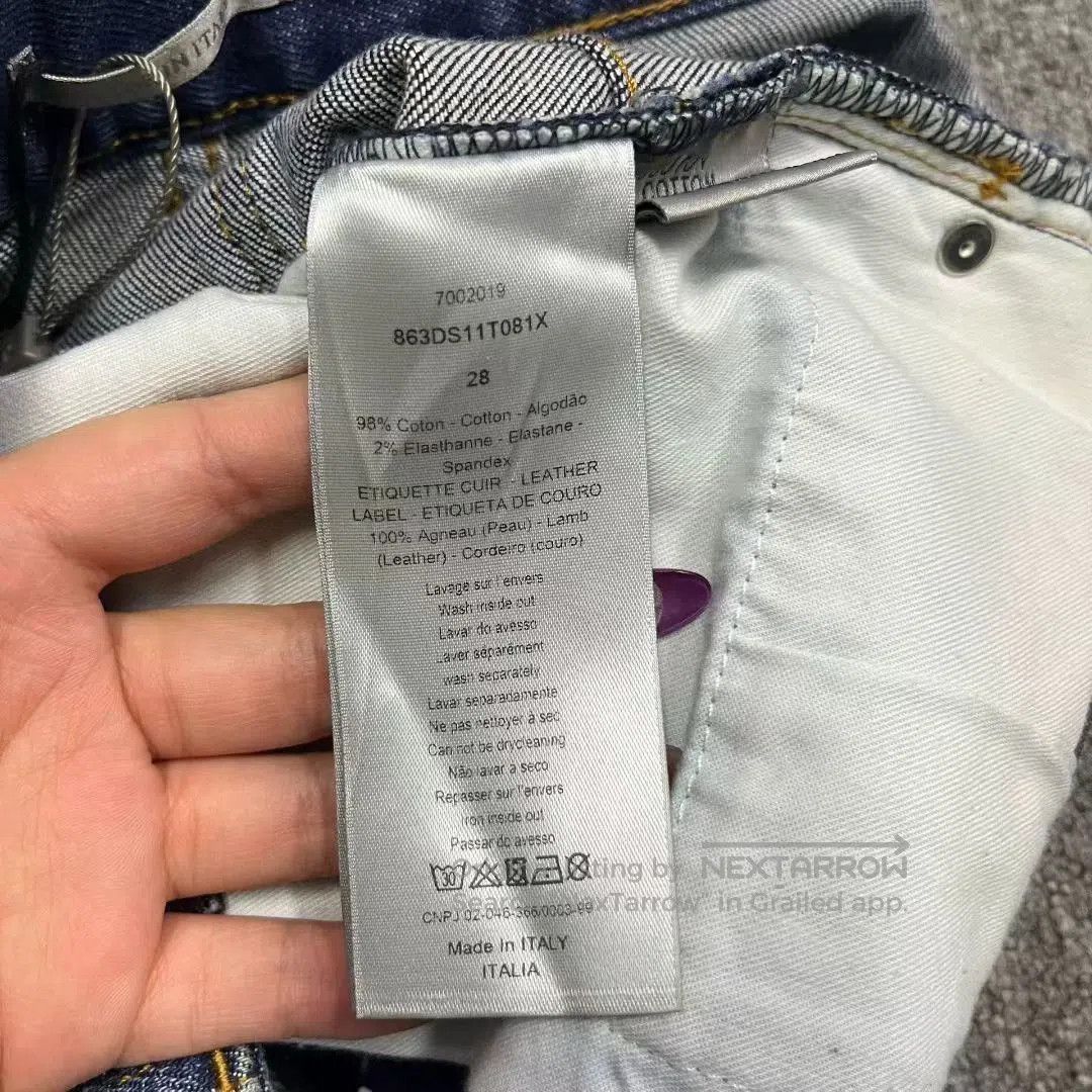 Dior blue casual straight-leg denim pants. Size US 28 / EU 44 - 4 Thumbnail
