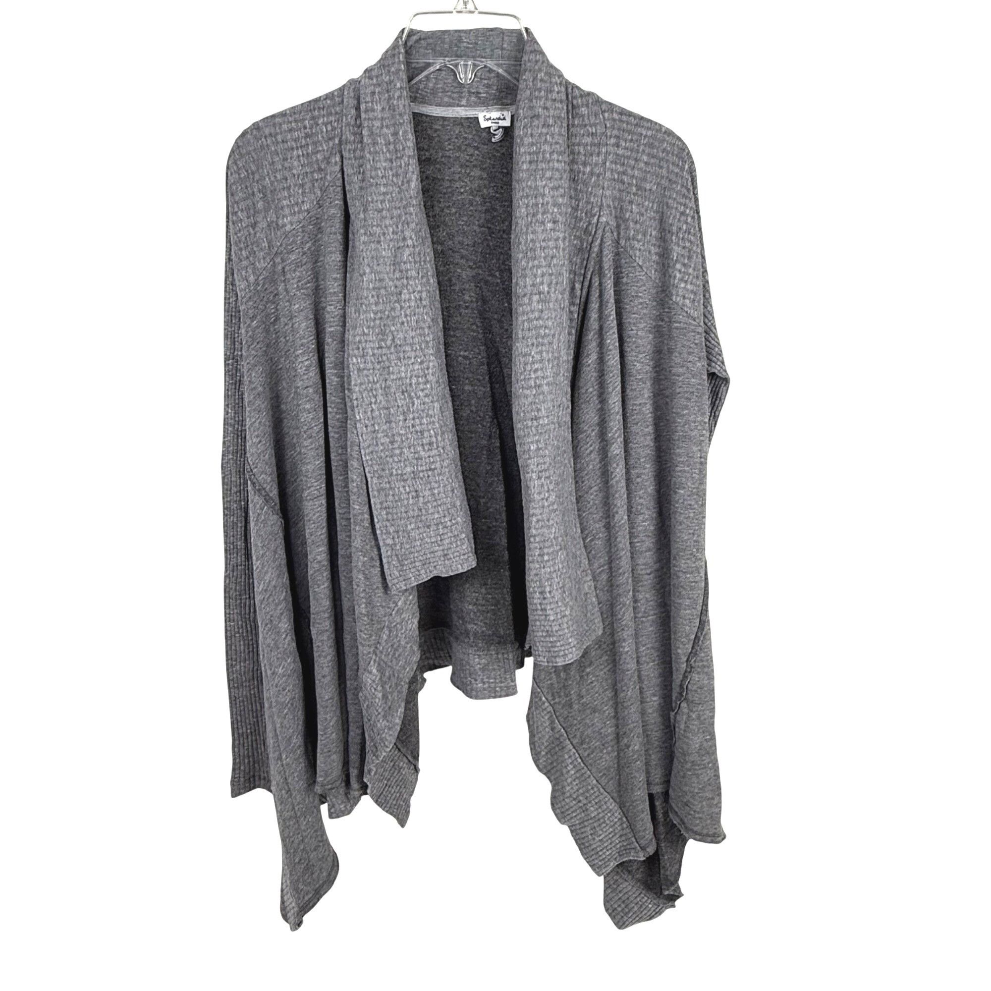 Splendid Splendid Women's Open-Front Waterfall Top Sweater Gray Size Size S / US 4 / IT 40 - 1 Thumbnail