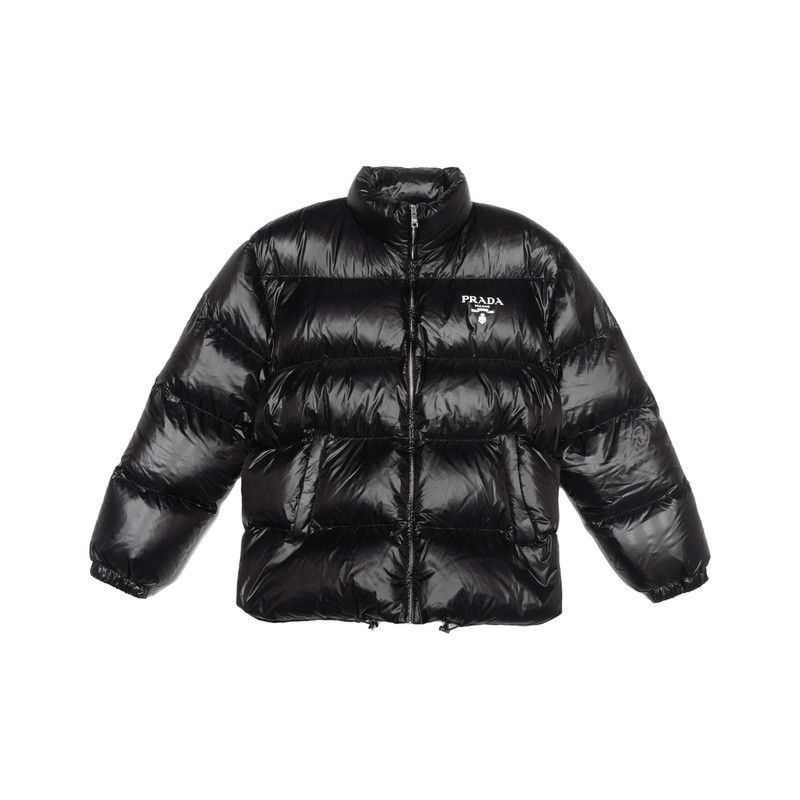 Prada FW22 Black Logo Puffer Jacket