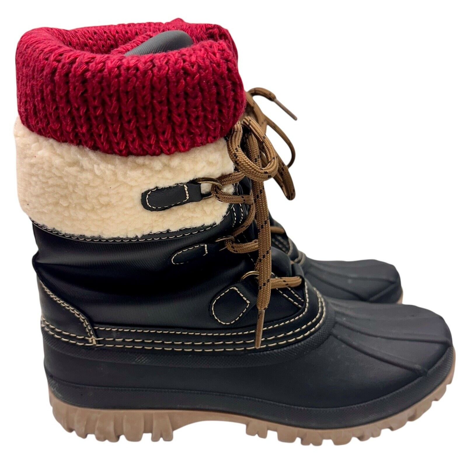 Other Storm by Cougar Creek Cove Women Faux Shearling Snow Boots 7 Size US 4.5 / IT 34.5 - 7 Thumbnail