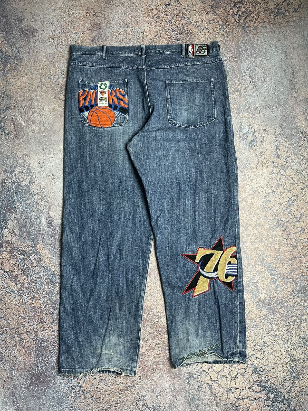 NBA UNK NBA All Team Wappen Denim Pants | Grailed