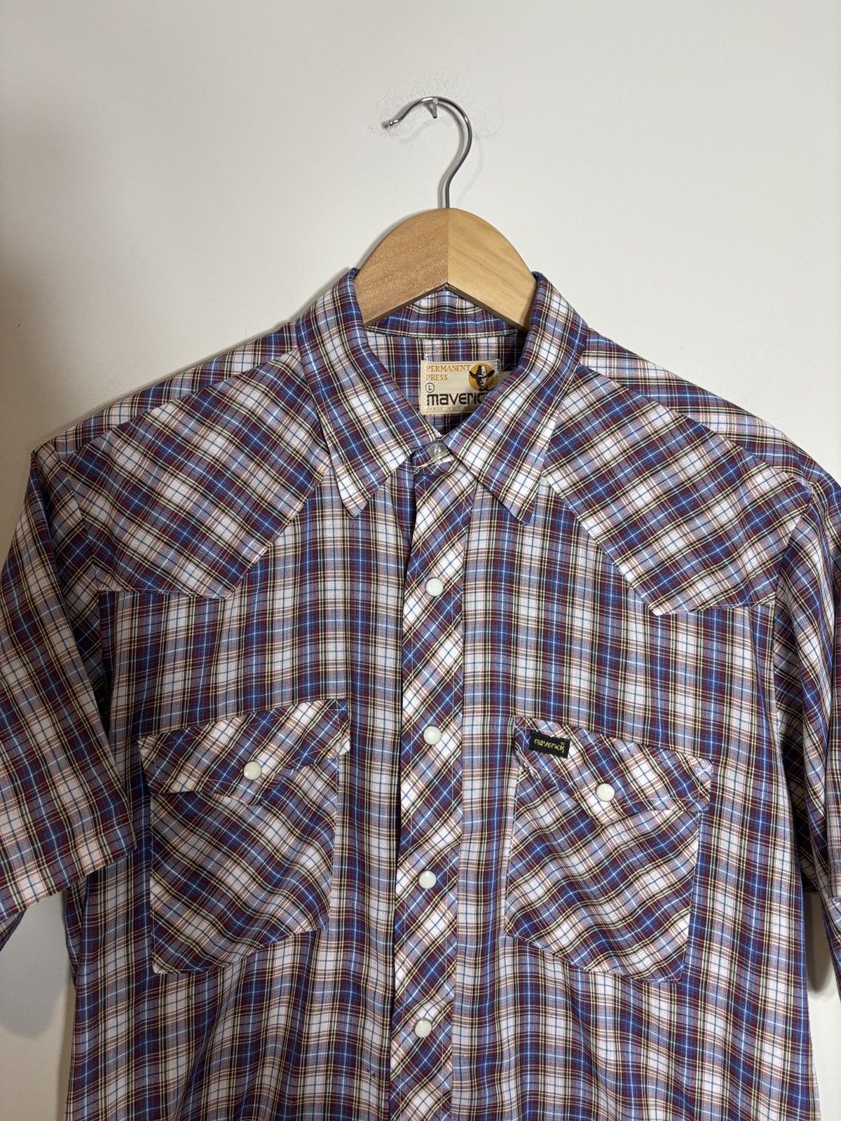 Vintage Vintage Maverick Western Pearl Snap Shirt Distressed Large Size US L / EU 52-54 / 3 - 2 Thumbnail