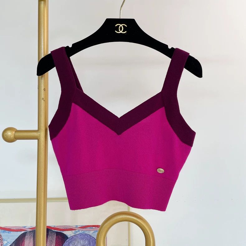 Chanel Chanel Contrasting color knitted suspender vest 2504-Nextar Size XXS / US 00 / IT 34 - 1 Thumbnail