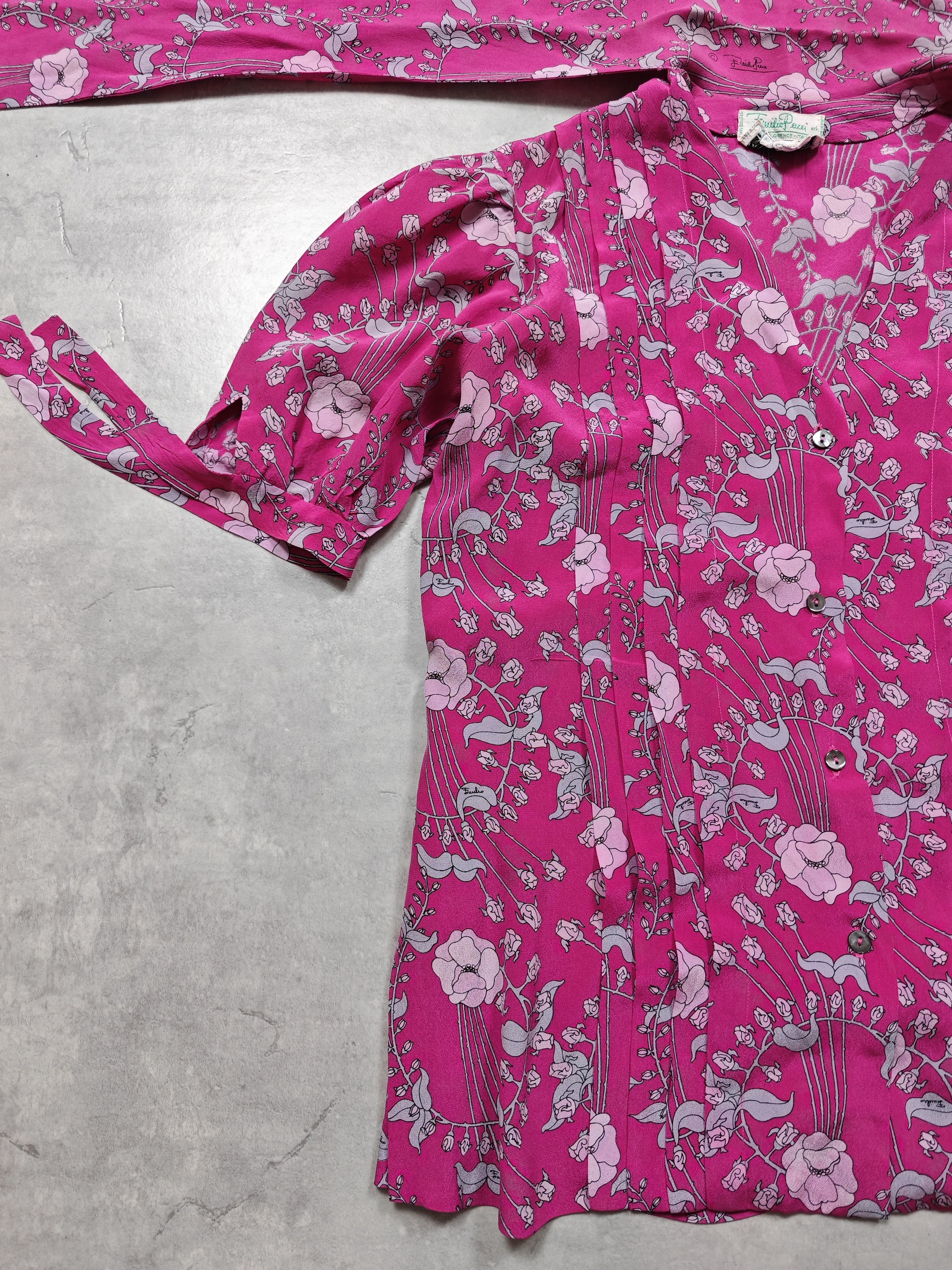 Emilio Pucci Emilio Pucci 80s Luxury Silk Shirt Size S / US 4 / IT 40 - 4 Thumbnail
