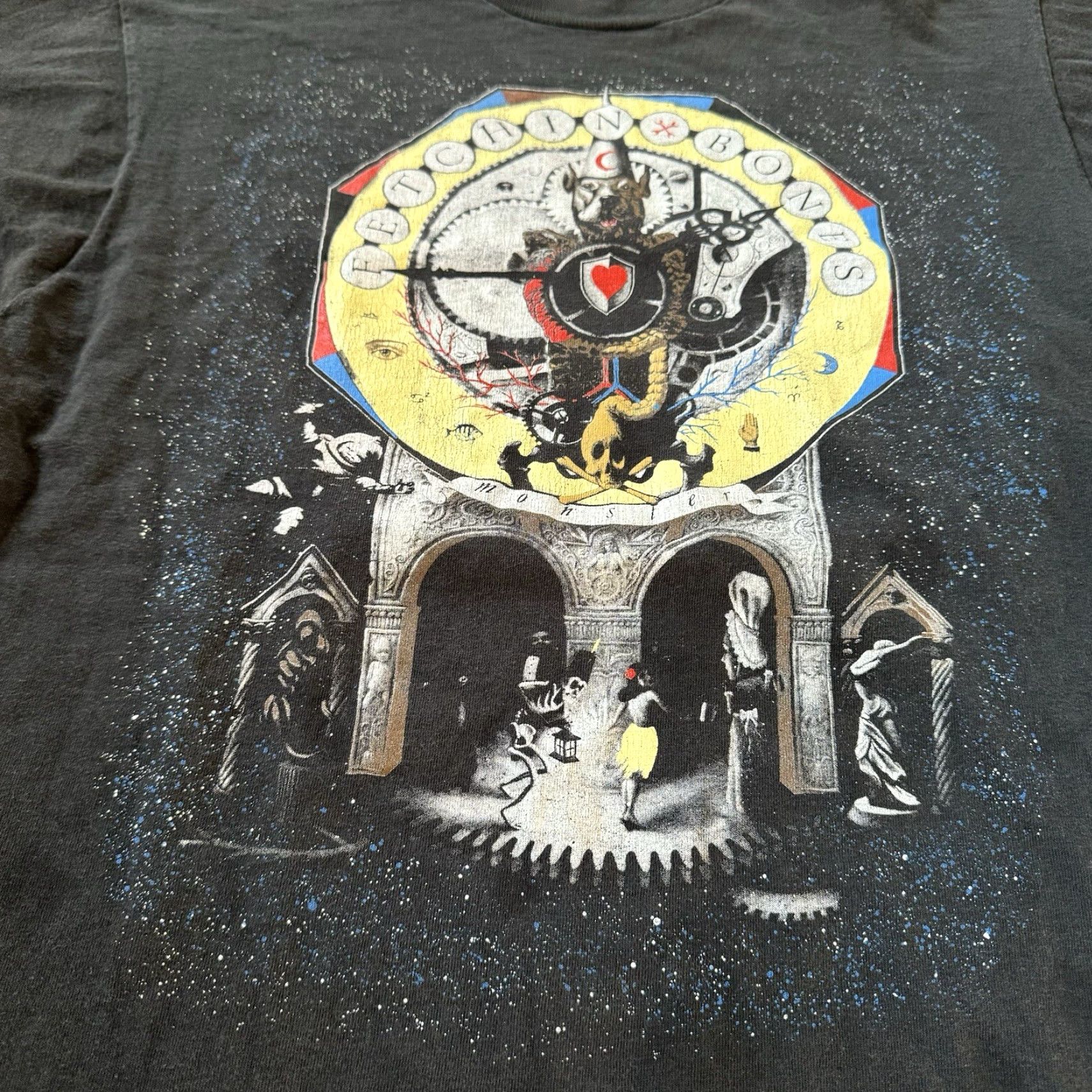 Bones VINTAGE Fetchin Bones Monster Shirt Large Black Graphic Band 1989 RARE Tour Mens Shirt Size US L / EU 52-54 / 3 - 3 Thumbnail