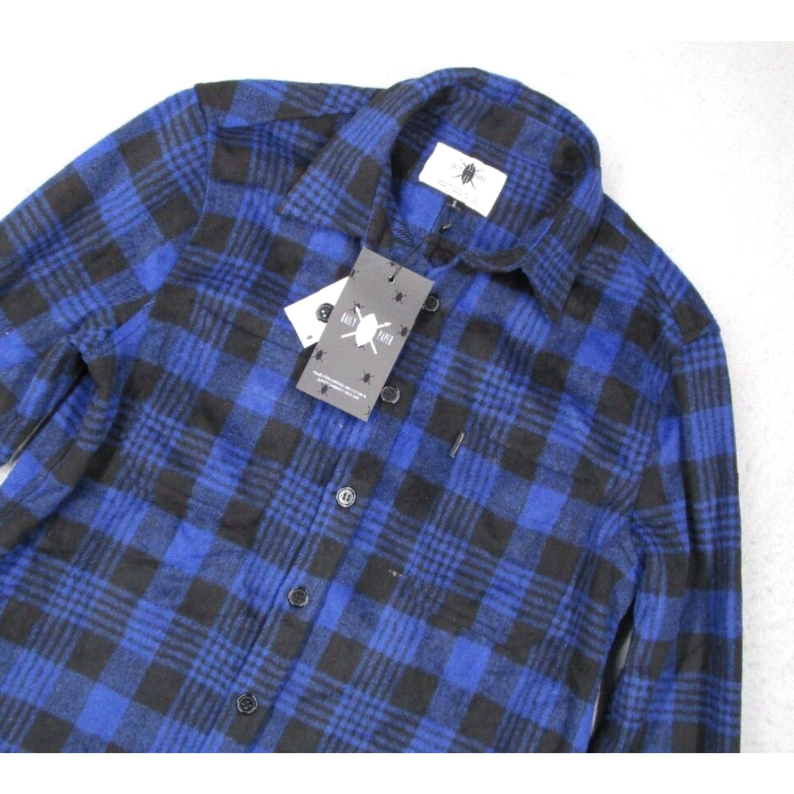 Daily Paper Daily Paper Shirt Men Small Blue Plaid Wool Blend Button Up Flannel Work Casual Size US S / EU 44-46 / 1 - 2 Thumbnail