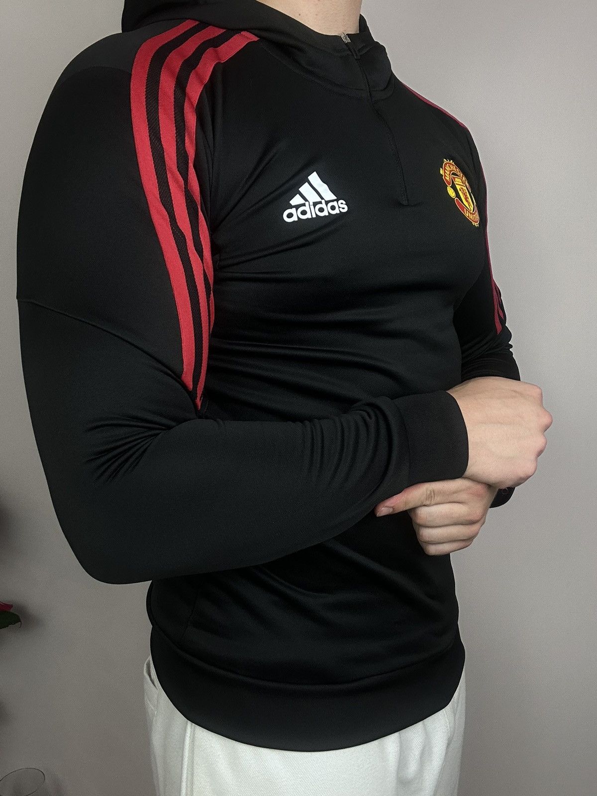 Adidas Adidas Manchester United FC track hoodie half zip black M Size US M / EU 48-50 / 2 - 5 Thumbnail