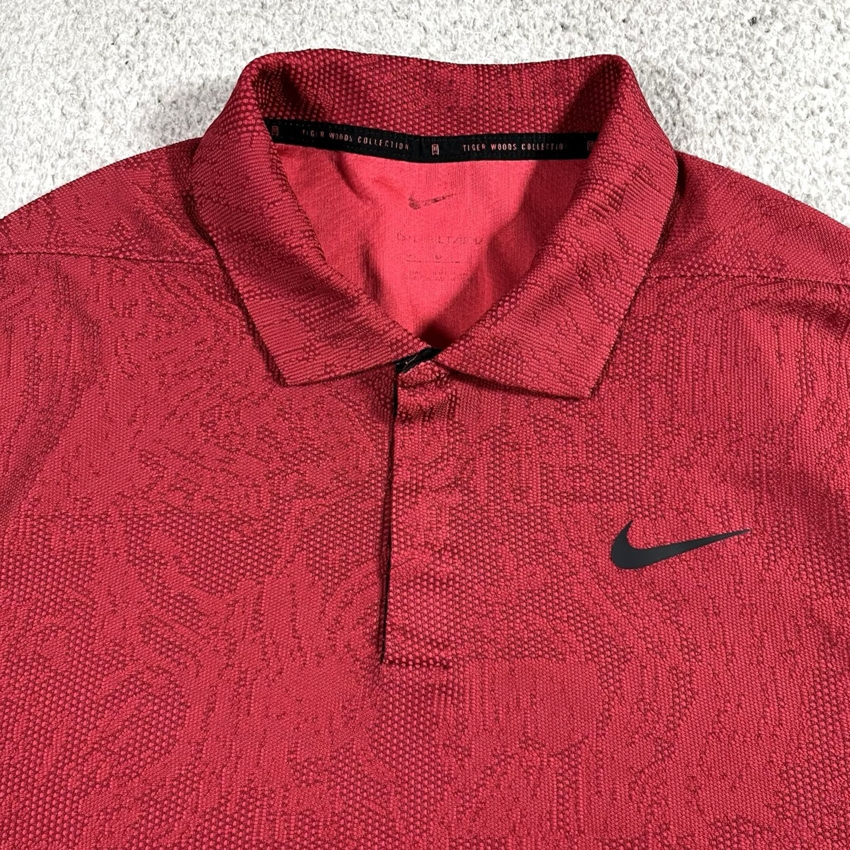Nike Nike Tiger Woods Polo Shirt Mens M Red Dri-Fit ADV Snap Collar Performance Golf Short Sleeve Geometric Logo Classic Size US M / EU 48-50 / 2 - 2 Thumbnail