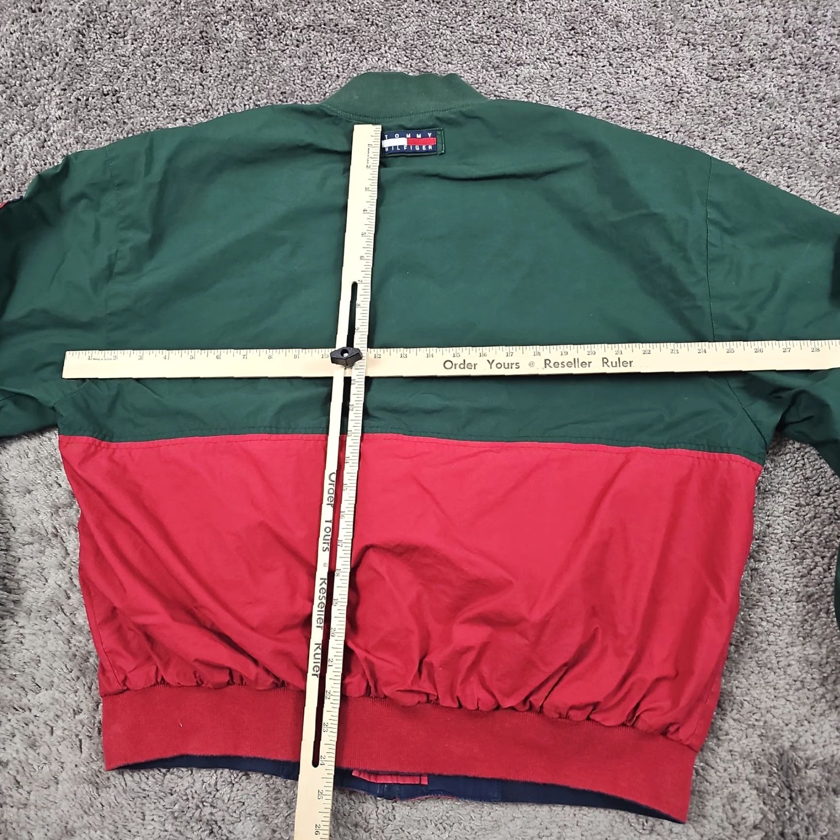 Tommy Hilfiger VINTAGE Tommy Hilfiger Bomber Jacket Men XL Green Nylon Reversible Full Zip Golf Size US XL / EU 56 / 4 - 6 Thumbnail