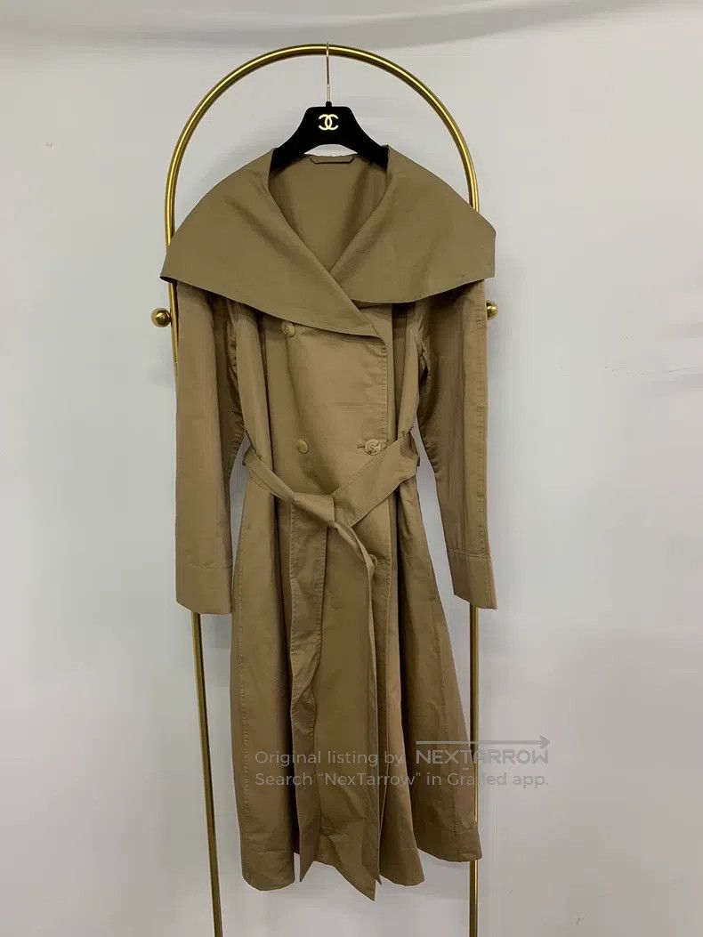 The Row Khaki lace-up trench coat