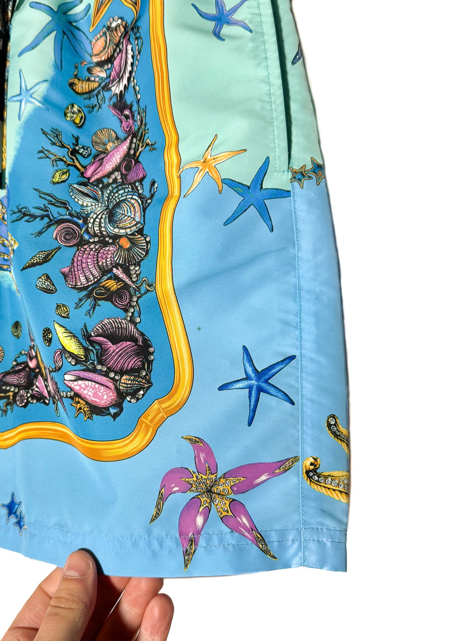 Versace Versace Blue Trésor De La Mer Print Swim Trunks Size US 30 / EU 46 - 4 Thumbnail