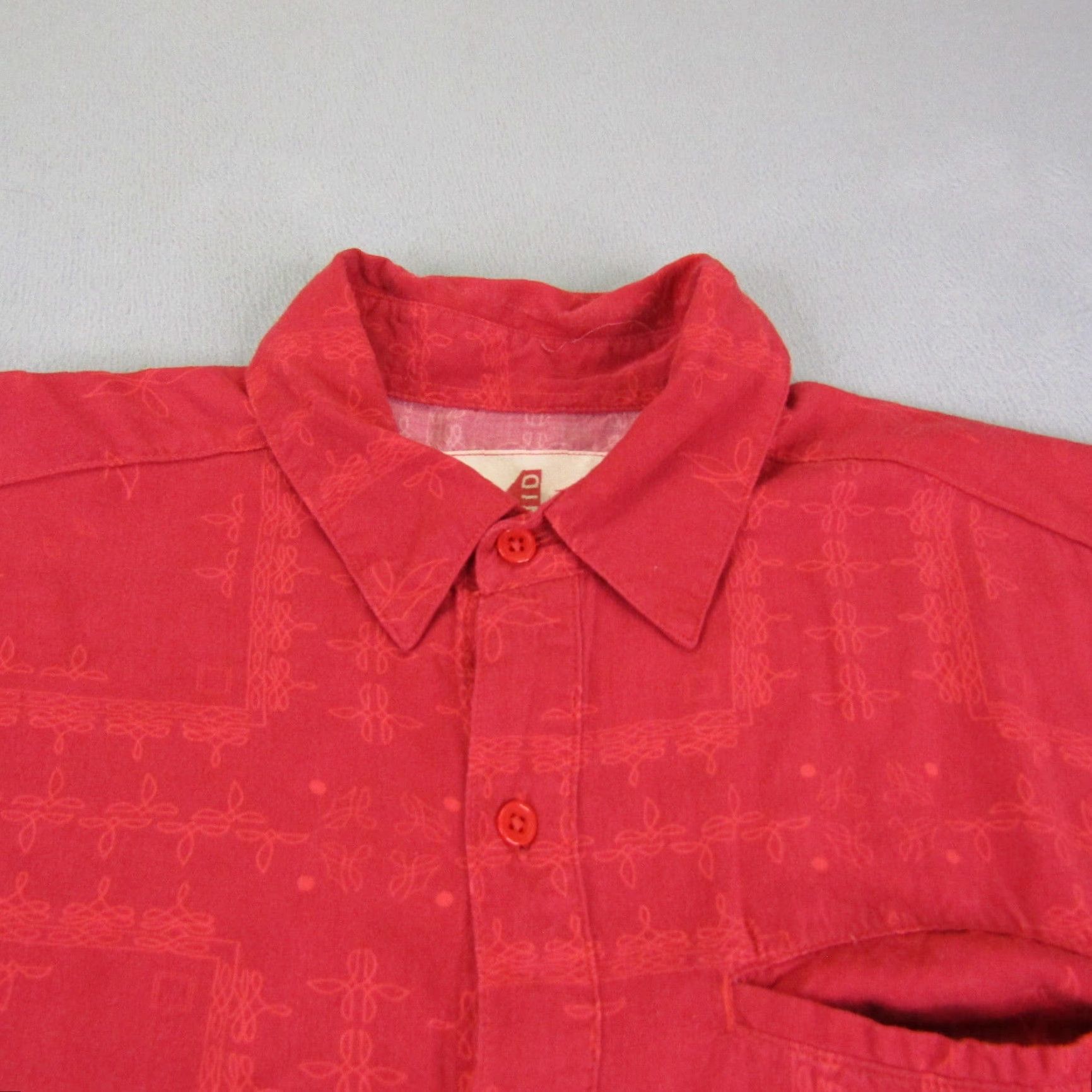 Vintage 4 Hunnid Shirt Mens Small Red Button Up Lightweight 400 YG Hip Hop Rap Kut & Sew Size US S / EU 44-46 / 1 - 2 Thumbnail