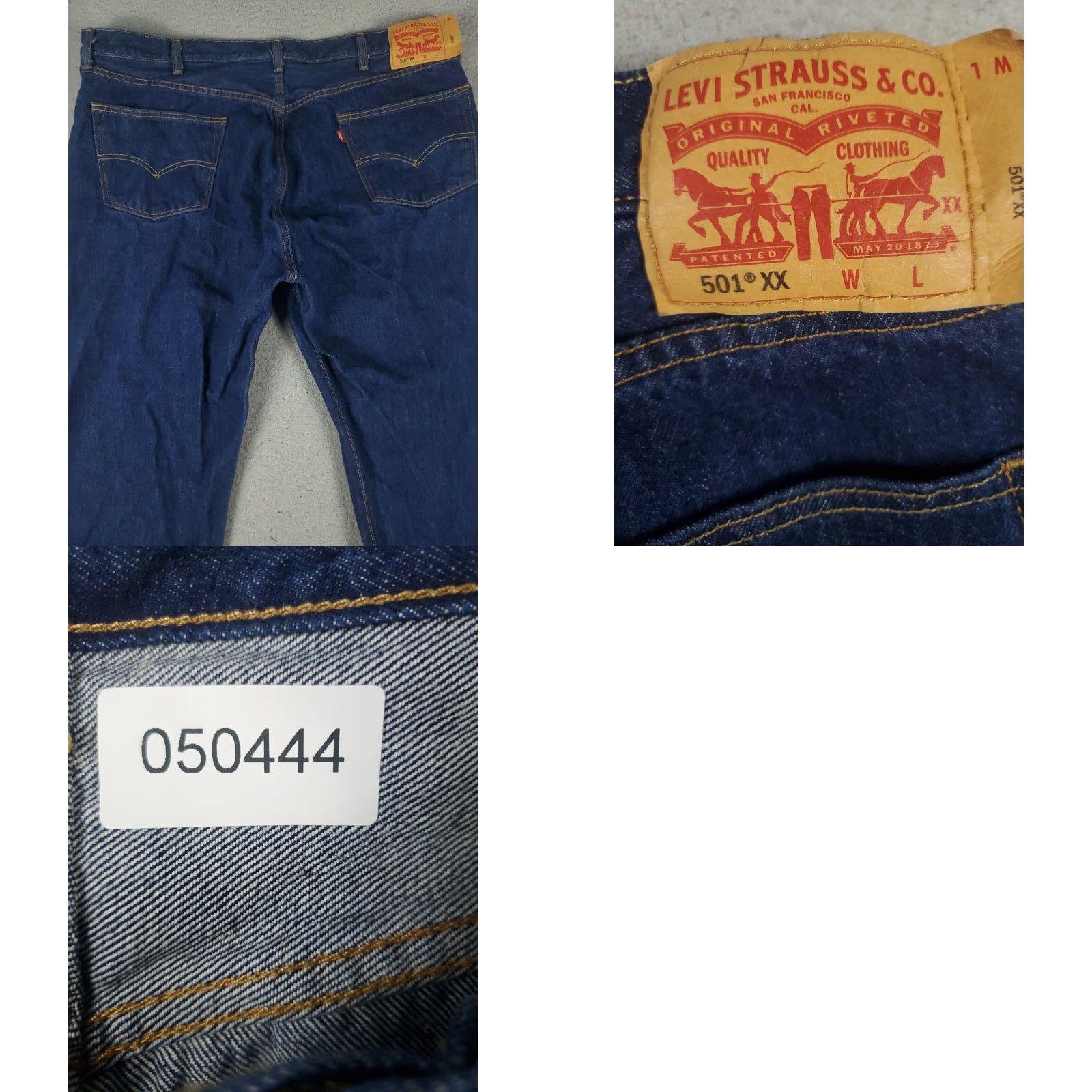 Levi's Levis 501 Jeans Mens Size 44x30 Blue Straight Leg Denim Pants Size US 44 / EU 60 - 8 Thumbnail