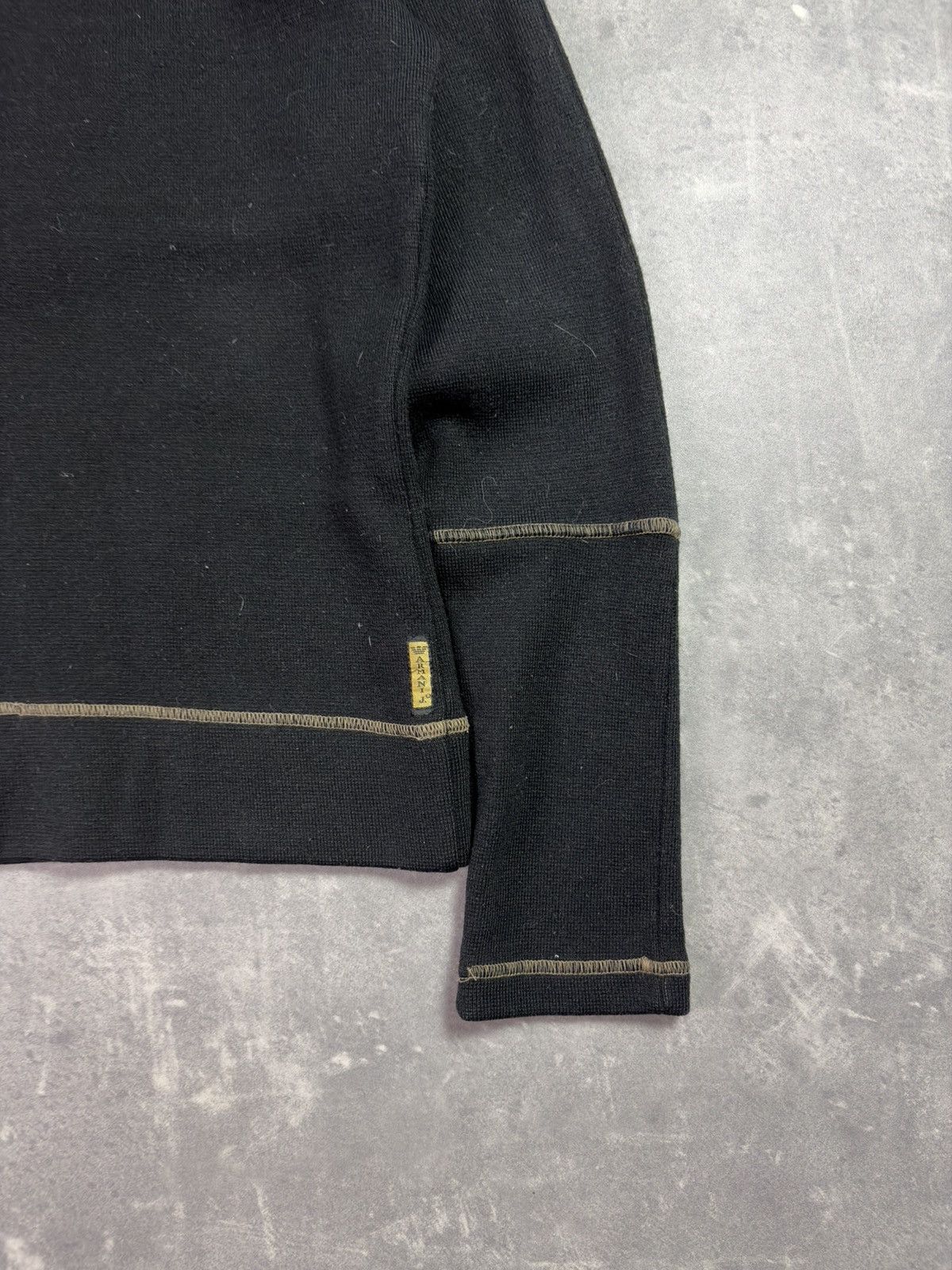 Armani 00s Armani Jeans Slim Fit Big Hood Archival Wool Hoodie M L Size US M / EU 48-50 / 2 - 5 Thumbnail