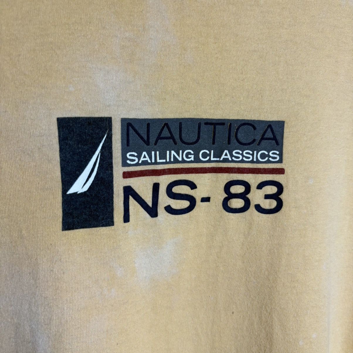 Nautica × Vintage Vintage 90s Nautica Sailing Gear Distressed T-Shirt Size US L / EU 52-54 / 3 - 7 Thumbnail