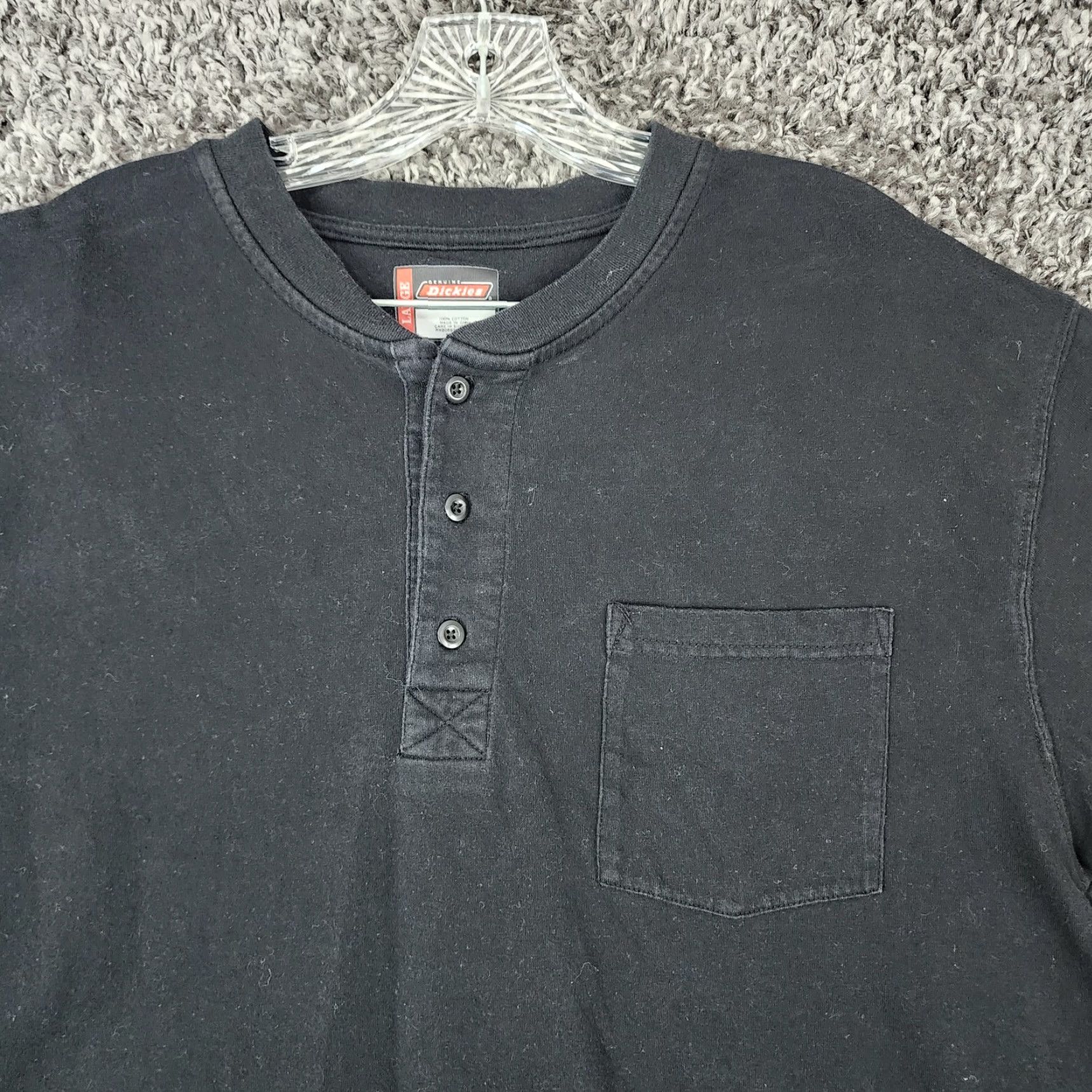 Dickies Dickies Polo Shirt Men Short Sleeve Collarless Black L Size Mens Size US L / EU 52-54 / 3 - 4 Thumbnail