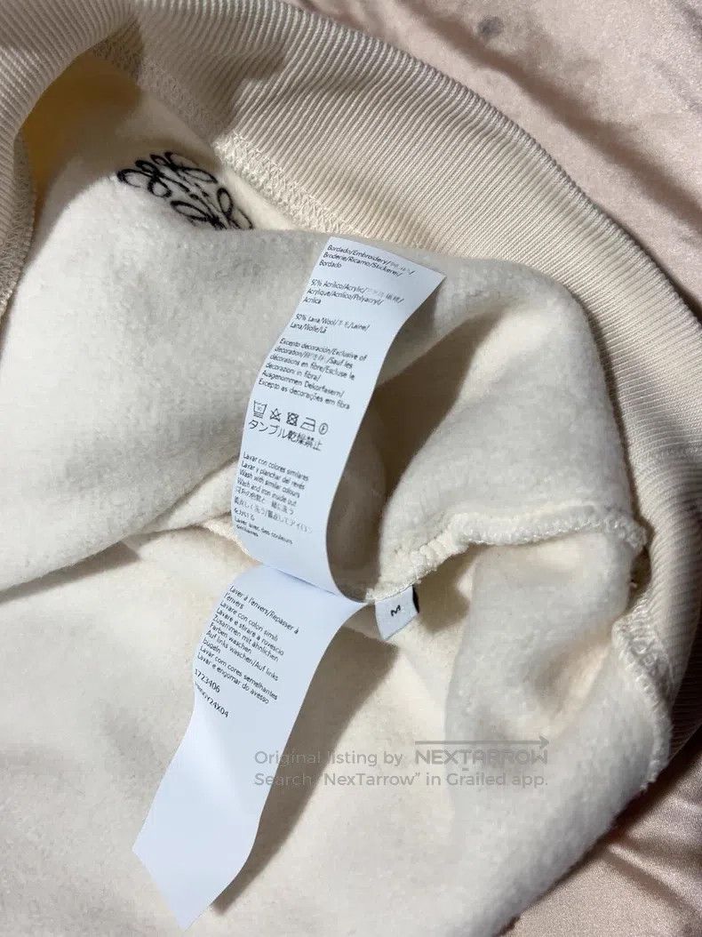 Loewe Loewe Heavy embroidery round neck hoodie, beige Size M / US 6-8 / IT 42-44 - 6 Thumbnail