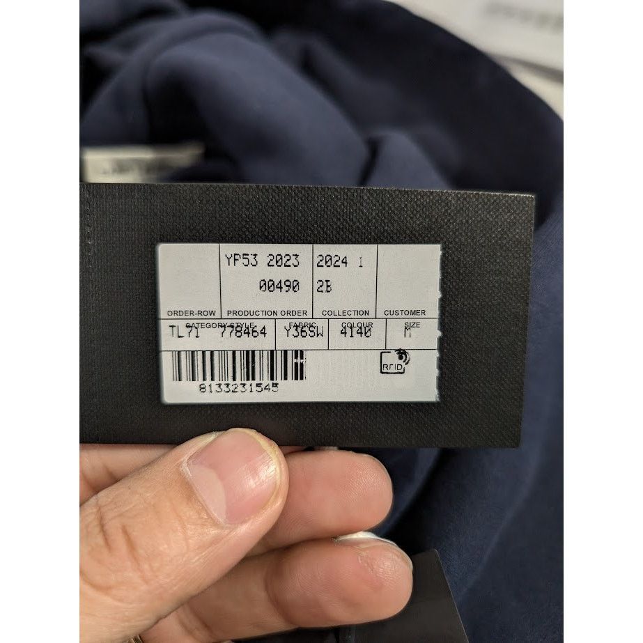 Saint Laurent Paris o1rshd1 Molleton Doux Gots Hoodie In Marine Size US M / EU 48-50 / 2 - 18 Thumbnail