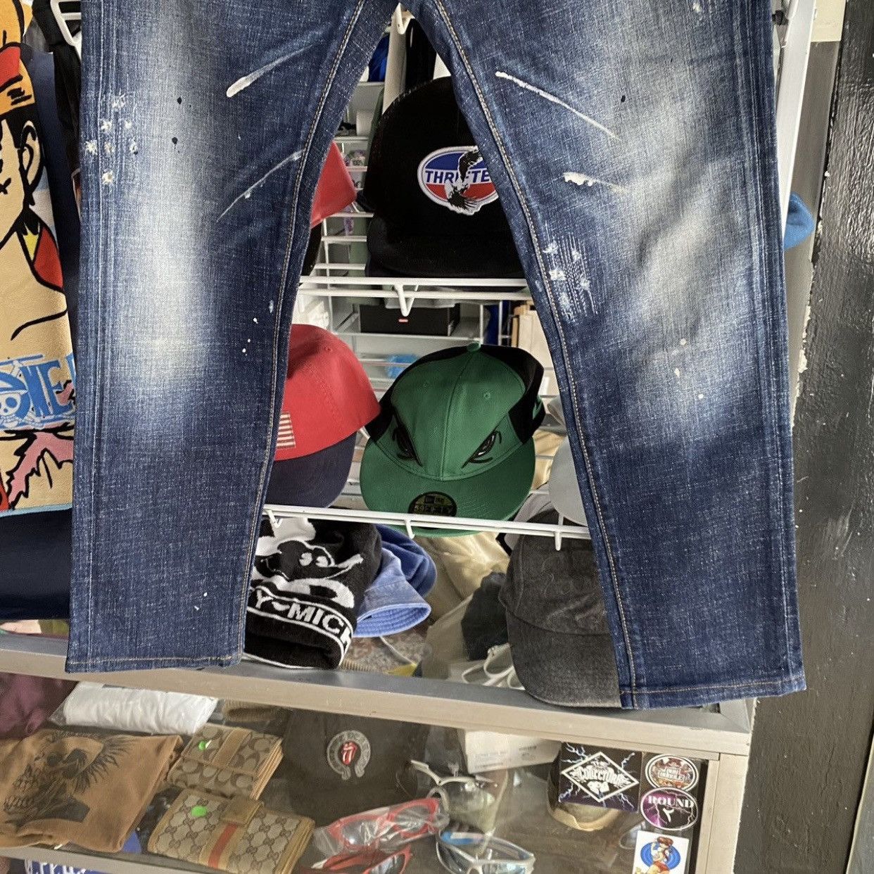 Dsquared2 Dsquared2 Paint Splatter Distressed Denim Babes Jeans Blue Size US 30 / EU 46 - 11 Thumbnail