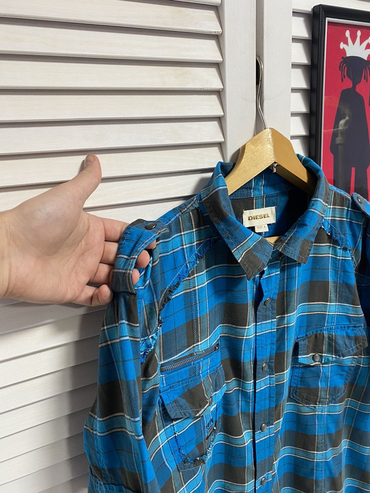 Diesel Vintage Shirt Tee Button Up Diesel Army Pocket Patch Retro Size US L / EU 52-54 / 3 - 5 Thumbnail