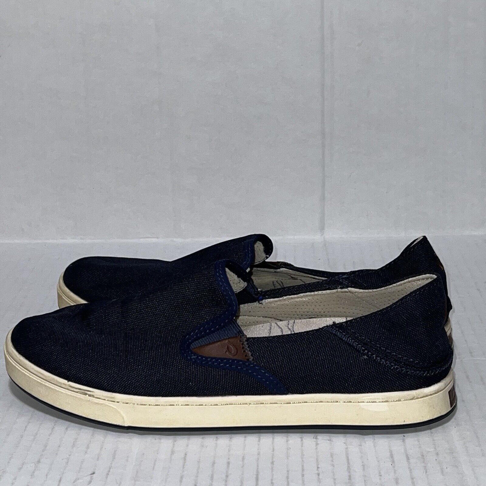 Olukai OluKai Kahu Men's Size 8 Blue Slip-On Boat Deck Loafer Shoes Size US 8 / EU 41 - 6 Thumbnail