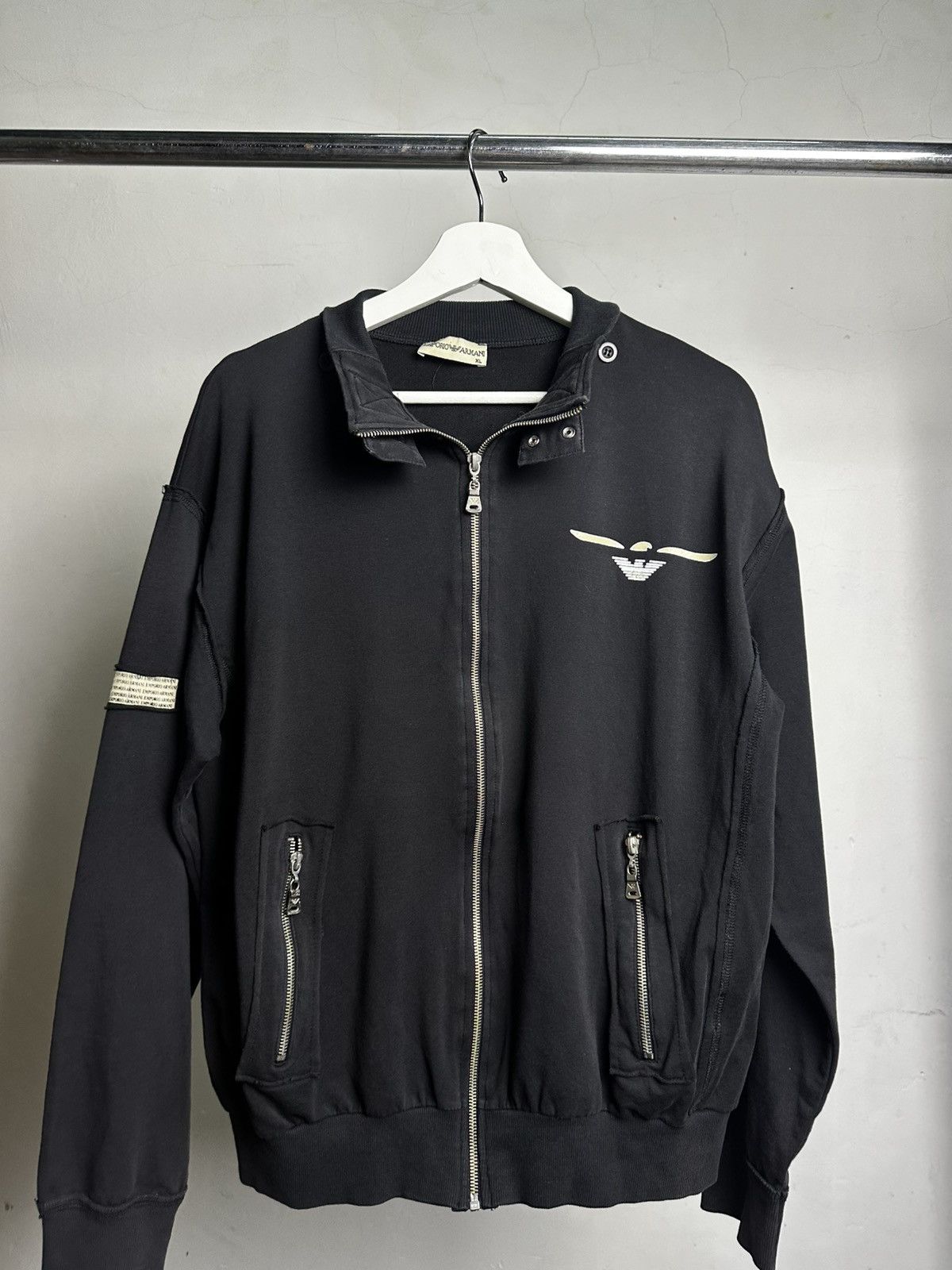 Emporio Armani Emporior Armani Double Zip Front Biker Sweat Jacket Size US L / EU 52-54 / 3 - 12 Thumbnail