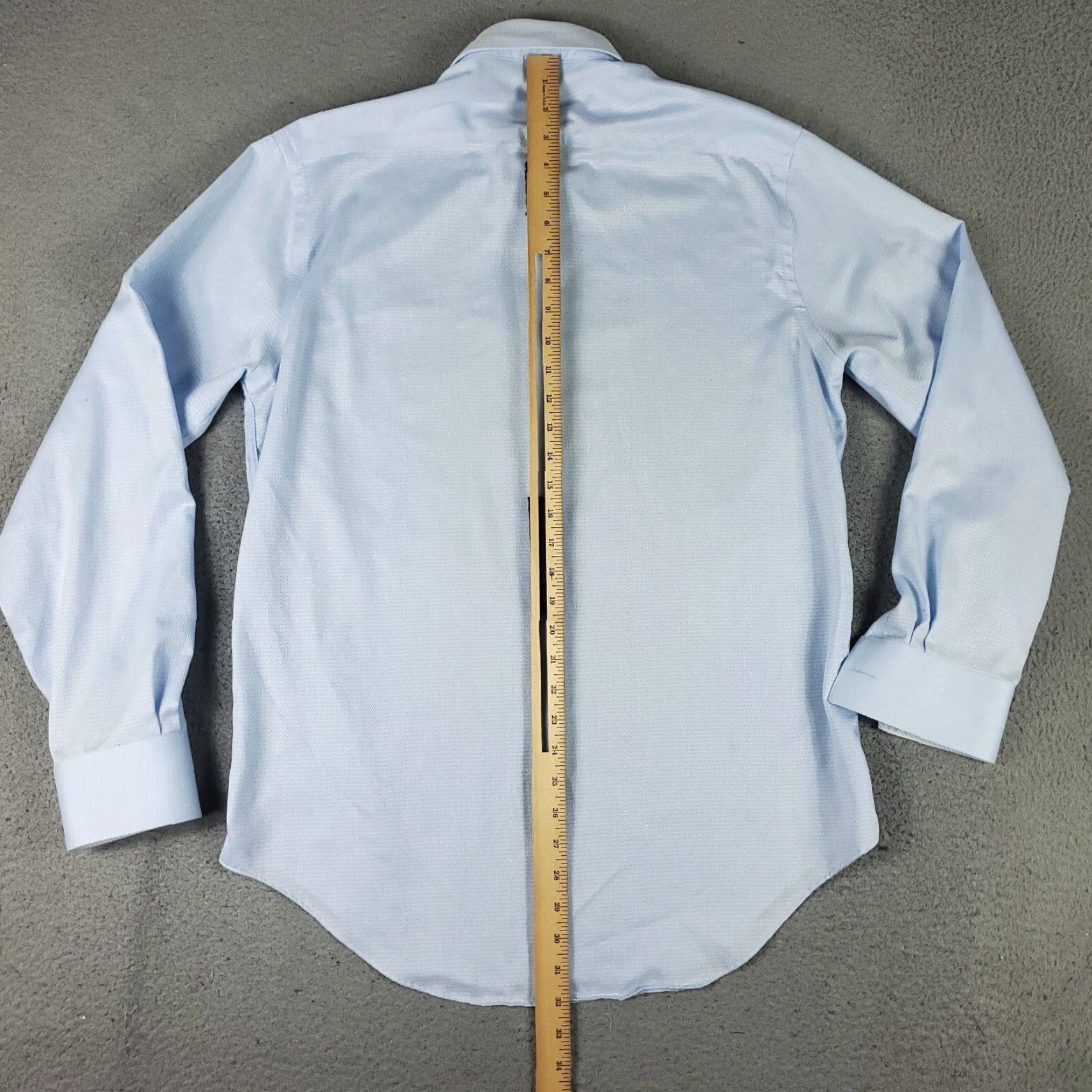 Vintage VINTAGE Jhane Barnes Dress Shirt Mens Size 16.5 Long Sleeve Blue Cotton Business Formal Office Size 42R - 6 Thumbnail