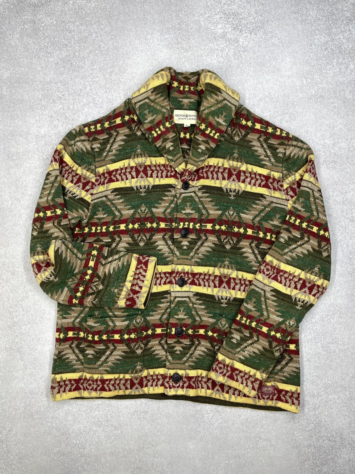 Denim & Supply Ralph Lauren Rare Ralph Lauren Denim & Supply Cardigan Knit Aztec Navajo Size US XL / EU 56 / 4 - 2 Thumbnail