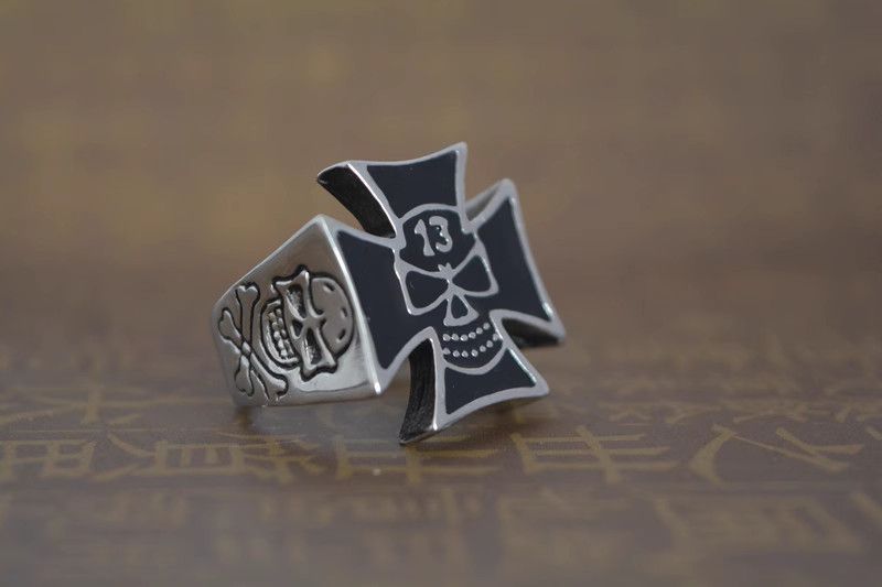 Jewelry Skull Future Jewelry Rings Open Size Chrome Ring (Size 7-13) Size ONE SIZE - 2 Thumbnail